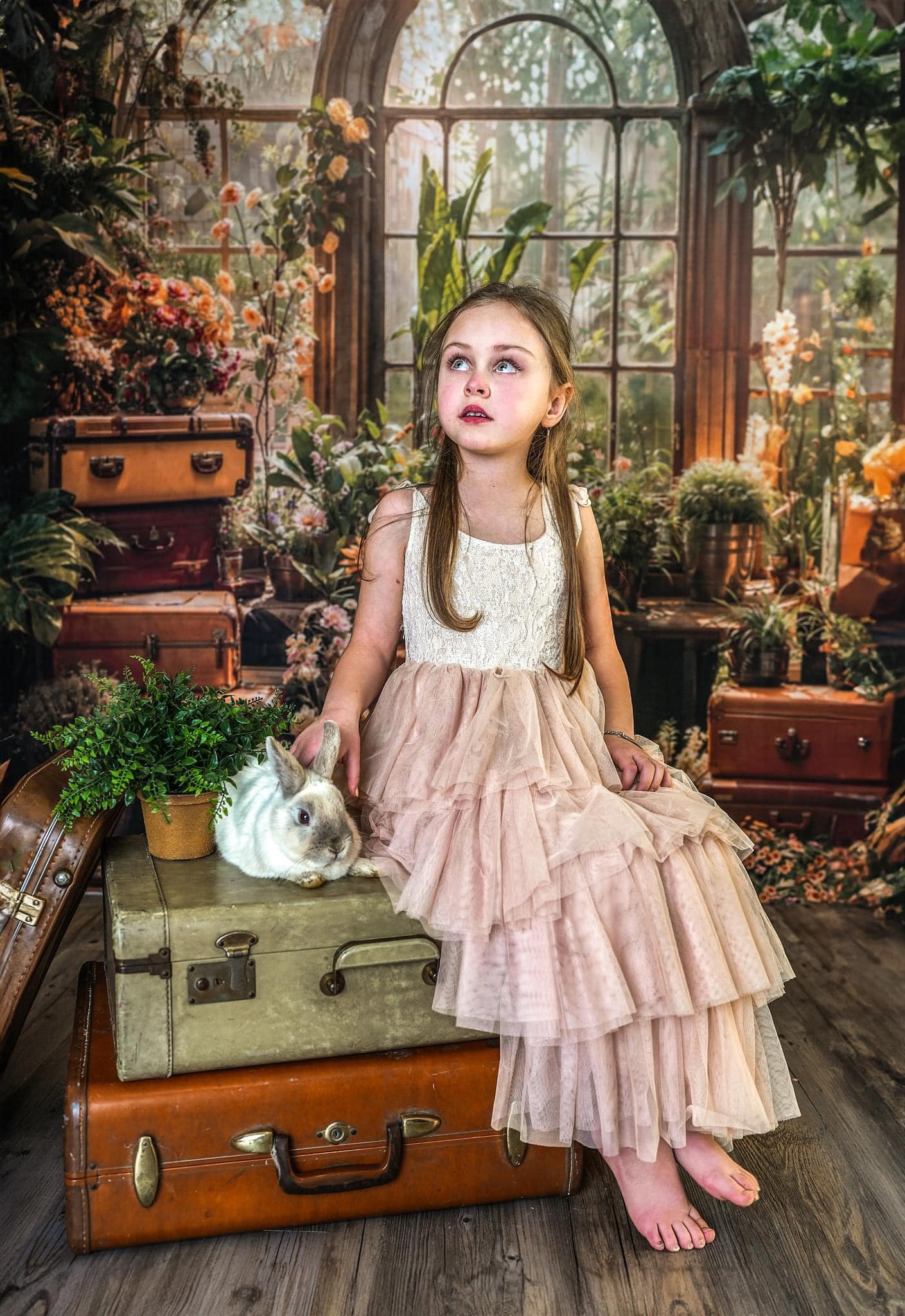 Kate Printemps Plante verte Fenêtre Chambre Toile de fond conçue par Chain Photographie - Kate Backdrop FR