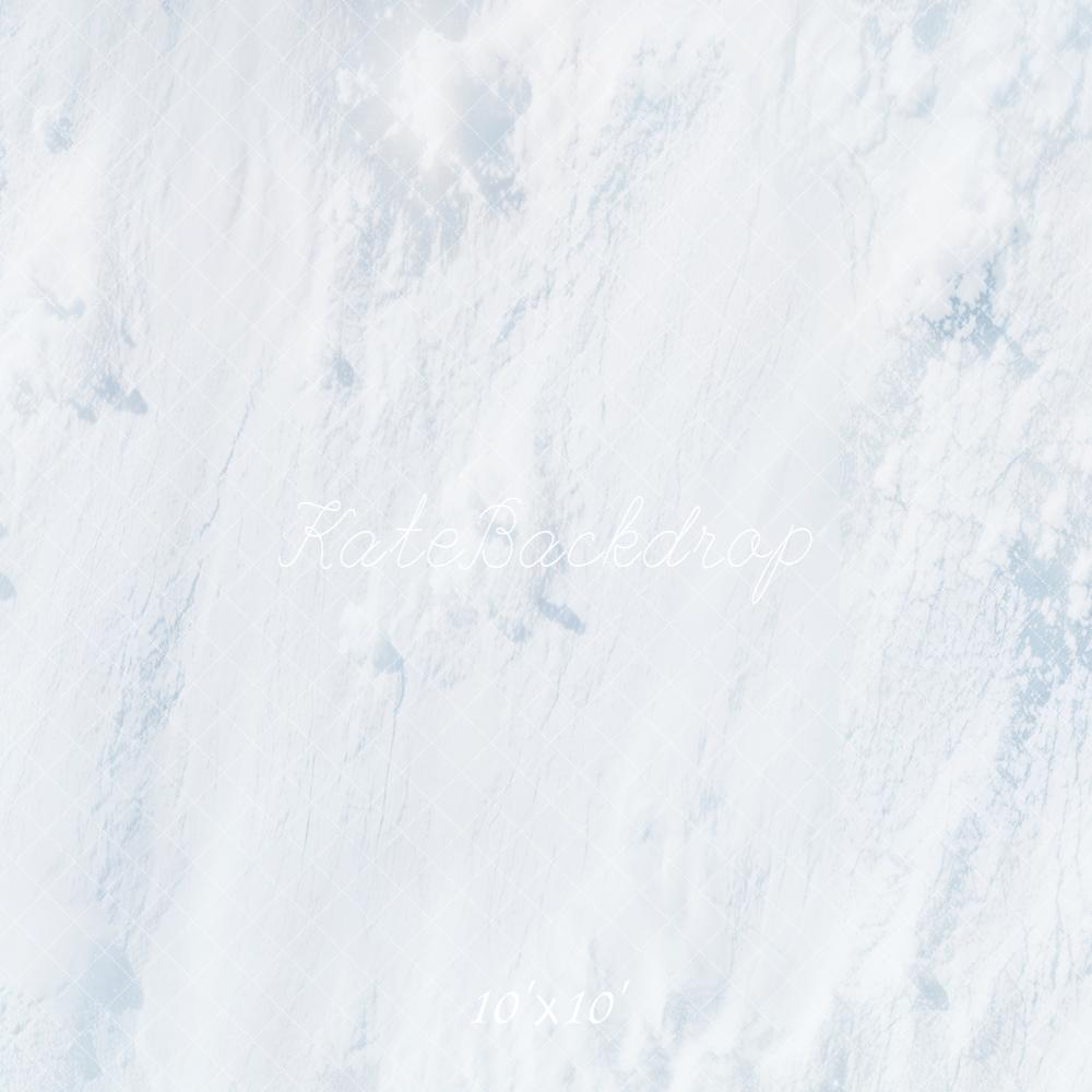 Kate Hiver Neige Texture Blanc Sol Toile de fond conçue par Kate Image - Kate Backdrop FR
