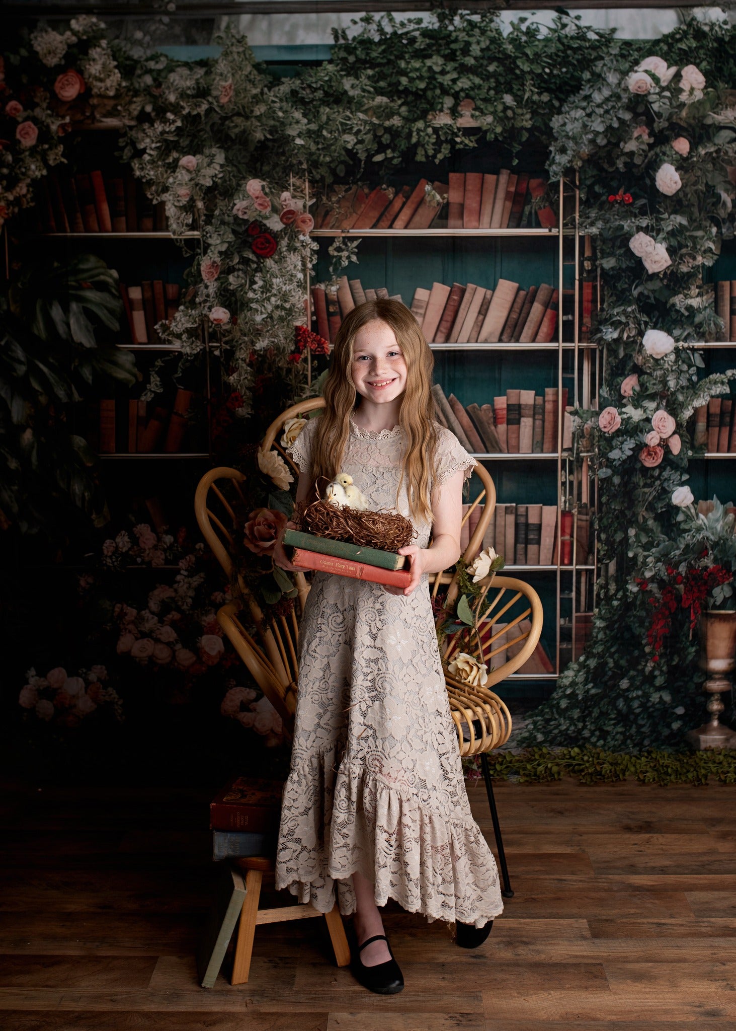 Kate Serre Bibliothèque École Toile de fond conçue par Mini MakeBelieve - Kate Backdrop FR