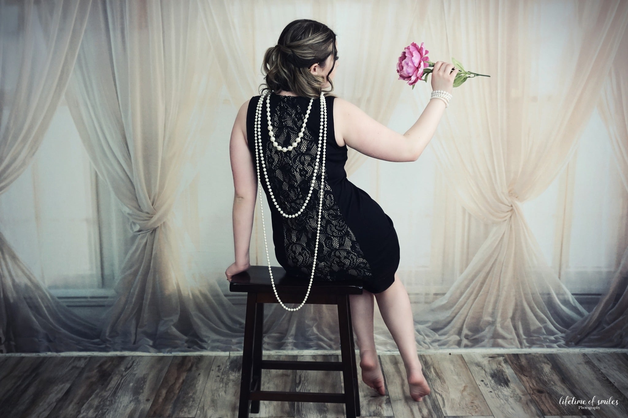 Kate Blanc Rideaux Fenêtre Chambre Toile de fond conçue par Emetselch - Kate Backdrop FR