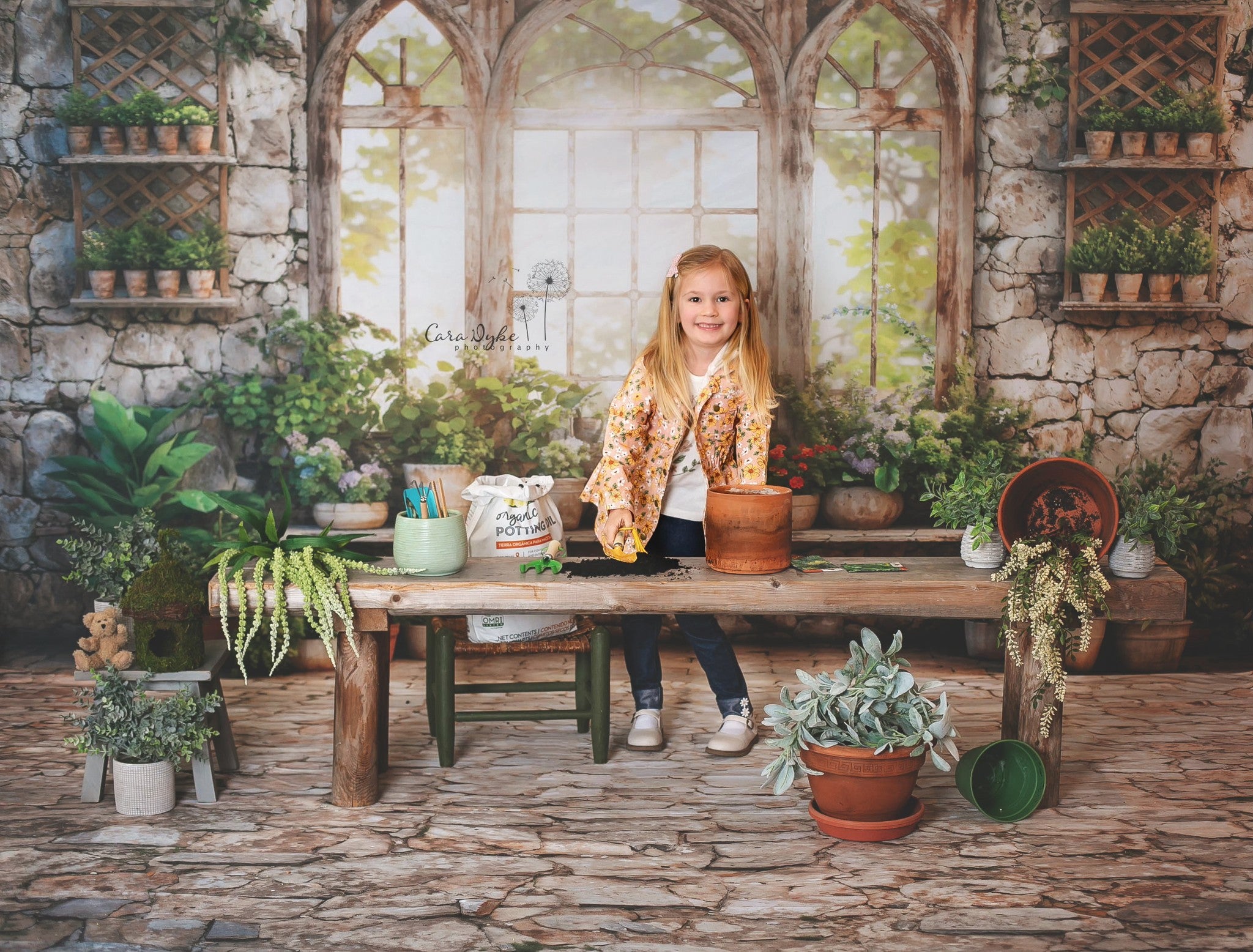 Kate Printemps Plantes Vert Ensoleillé Fenêtre Toile de fond conçue par Chain Photographie - Kate Backdrop FR