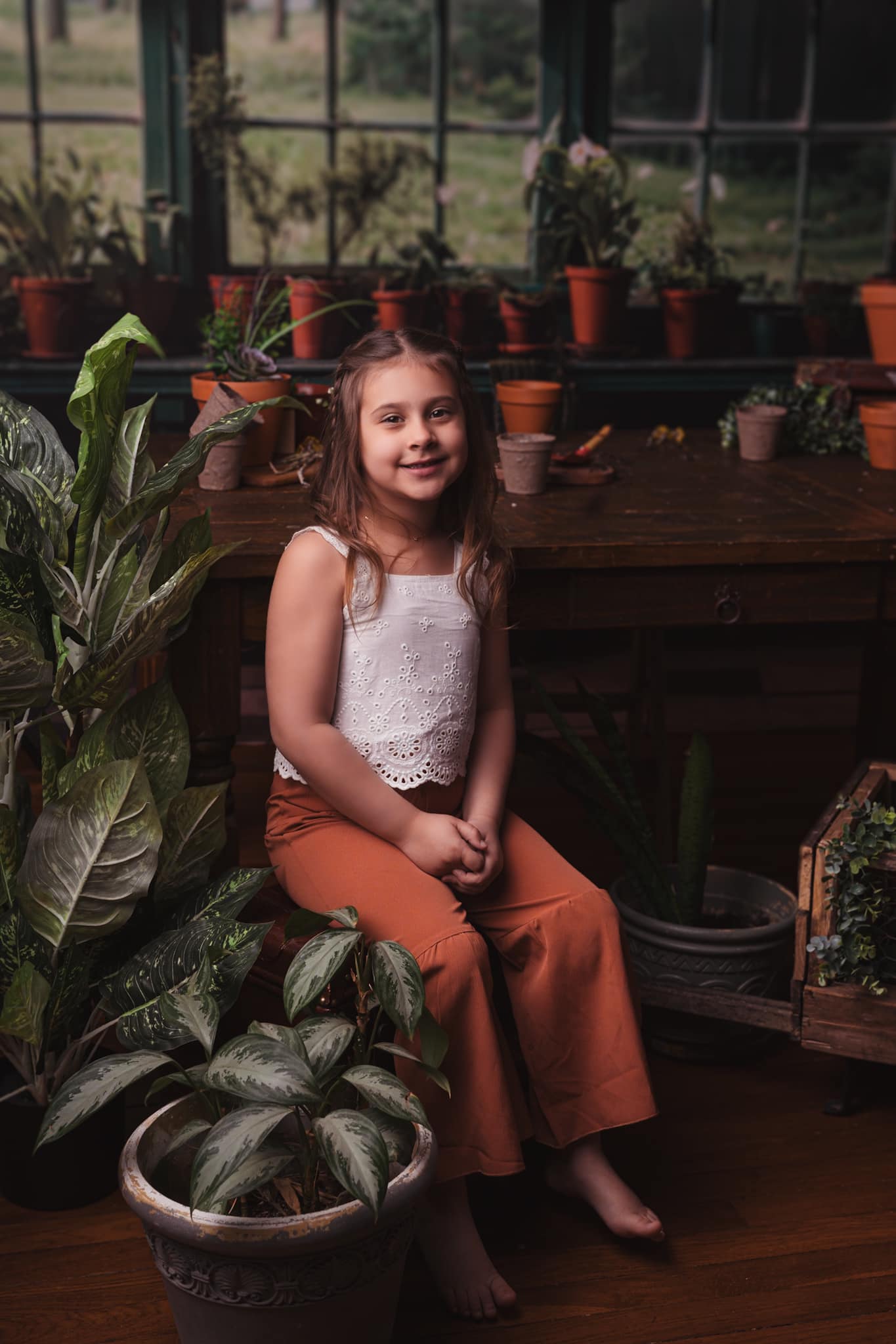 Kate Printemps Plante verte Fenêtre Intérieur Toile de fond conçue par Chain Photographie - Kate Backdrop FR