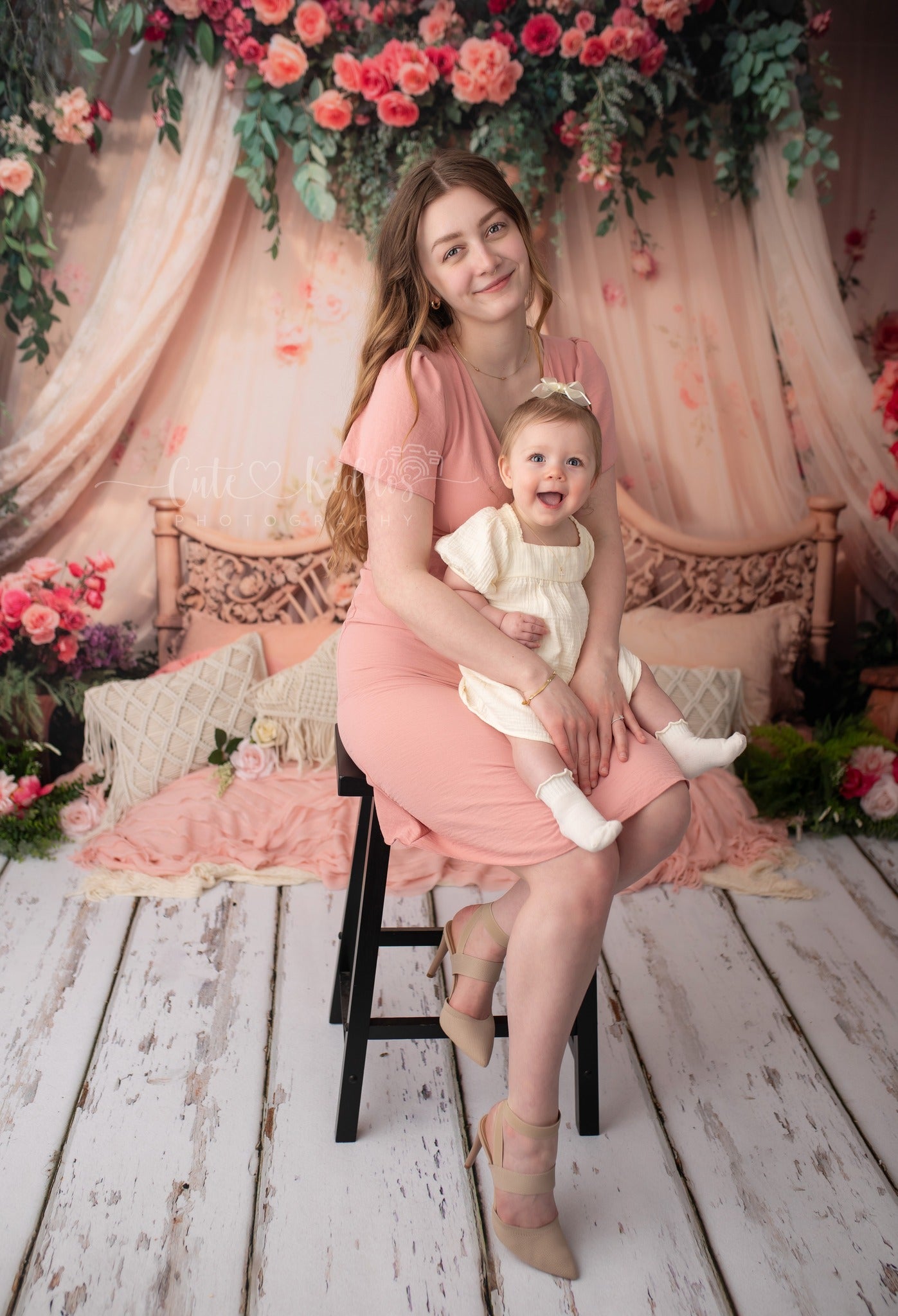 Kate Printemps Fleurs Rideau Lit Famille Toile de fond conçue par Emetselch - Kate Backdrop FR