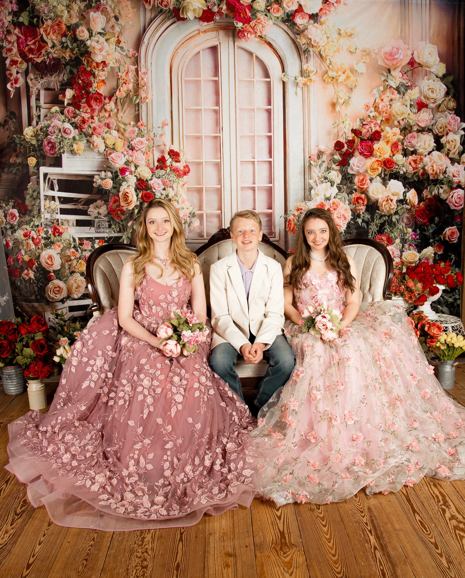 Kate Saint Valentin Fleurs Colorées Porte Toile de fond conçue par Emetselch - Kate Backdrop FR