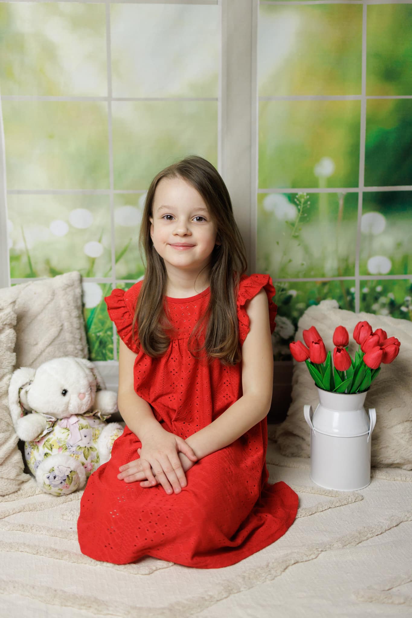 Kate Jardin Printemps Vert Fenêtre Toile de fond conçue par Emetselch - Kate Backdrop FR