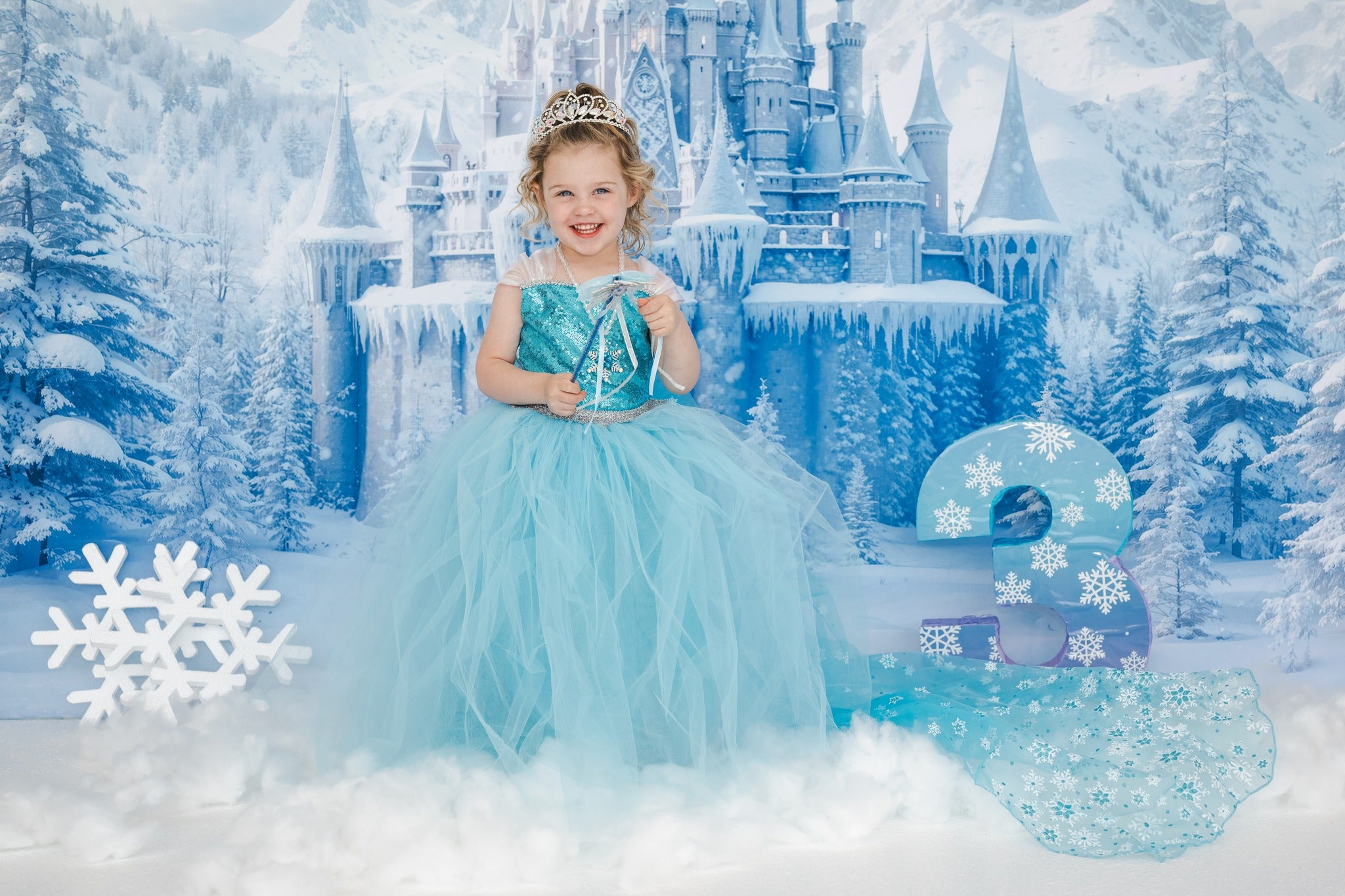 Kate Château de glace Monde givré Toile de fond conçue par Chain Photographie - Kate Backdrop FR