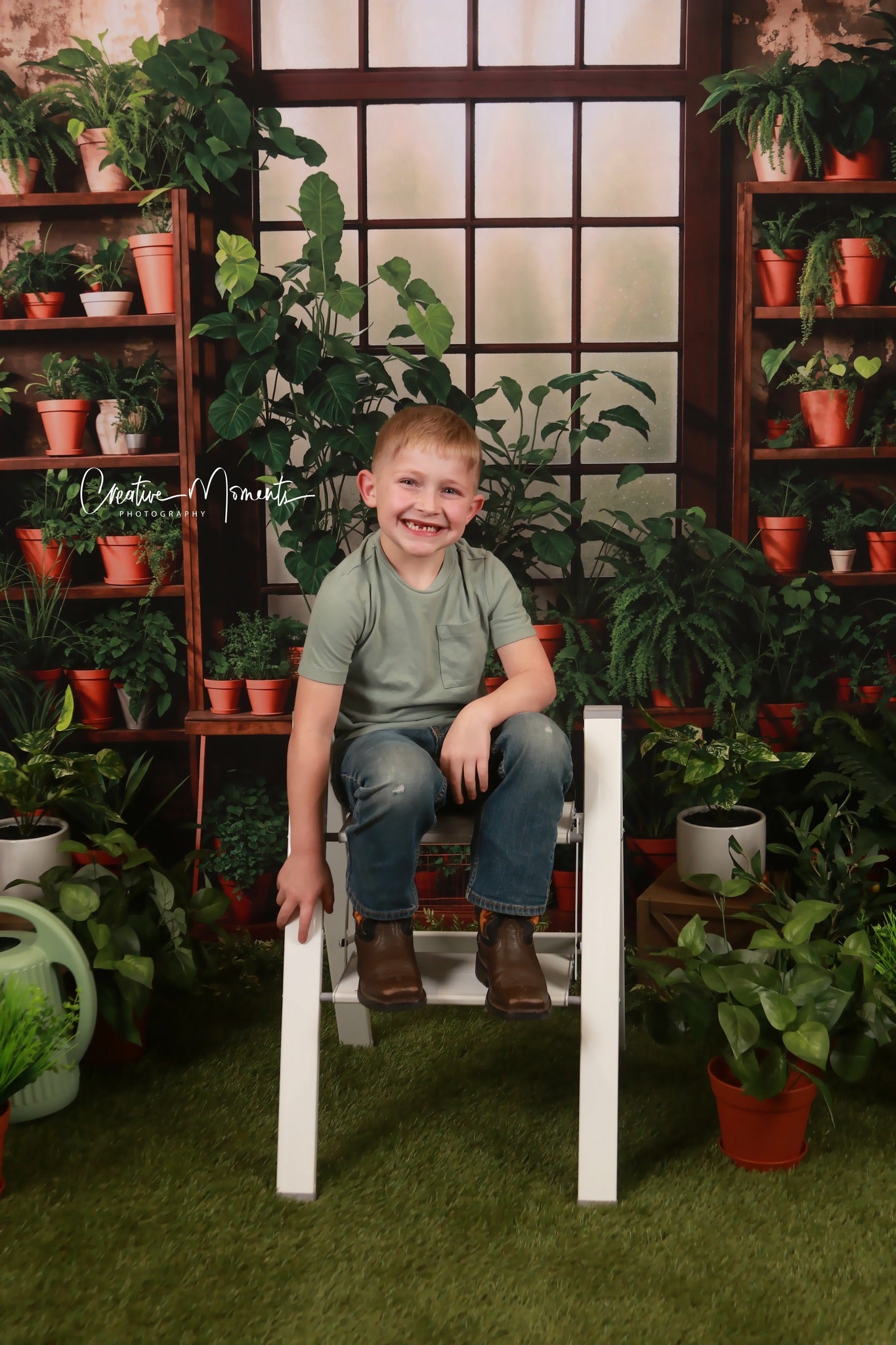 Kate Printemps Intérieur Plantes vertes Fenêtre Toile de fond conçue par Emetselch - Kate Backdrop FR