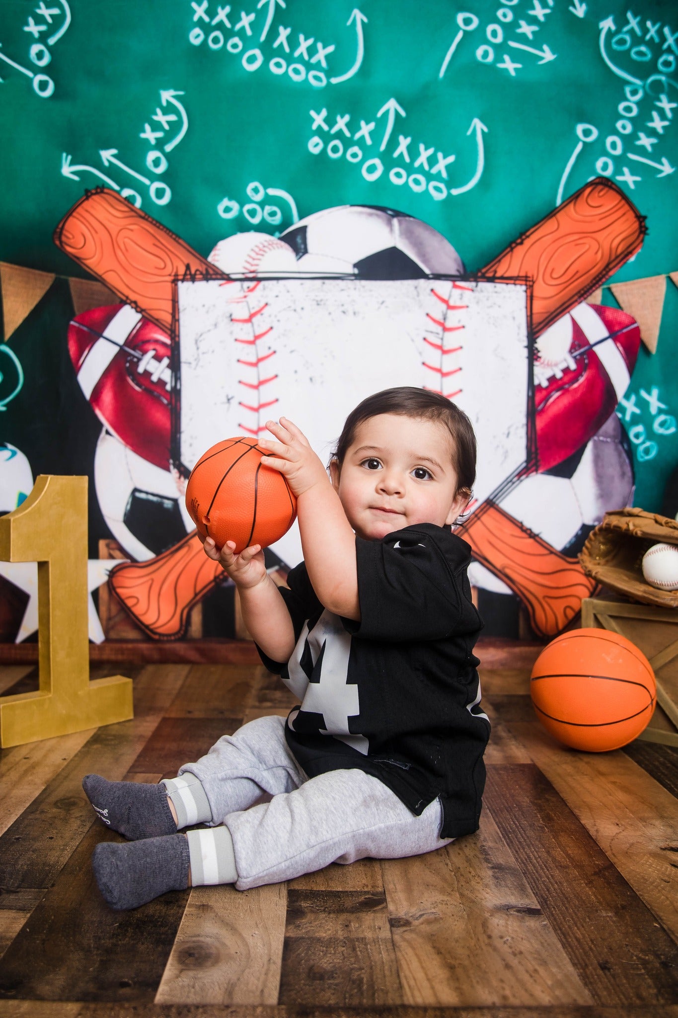 Kate Sport Parc Baseball Toile de fond conçue par Megan Leigh - Kate Backdrop FR