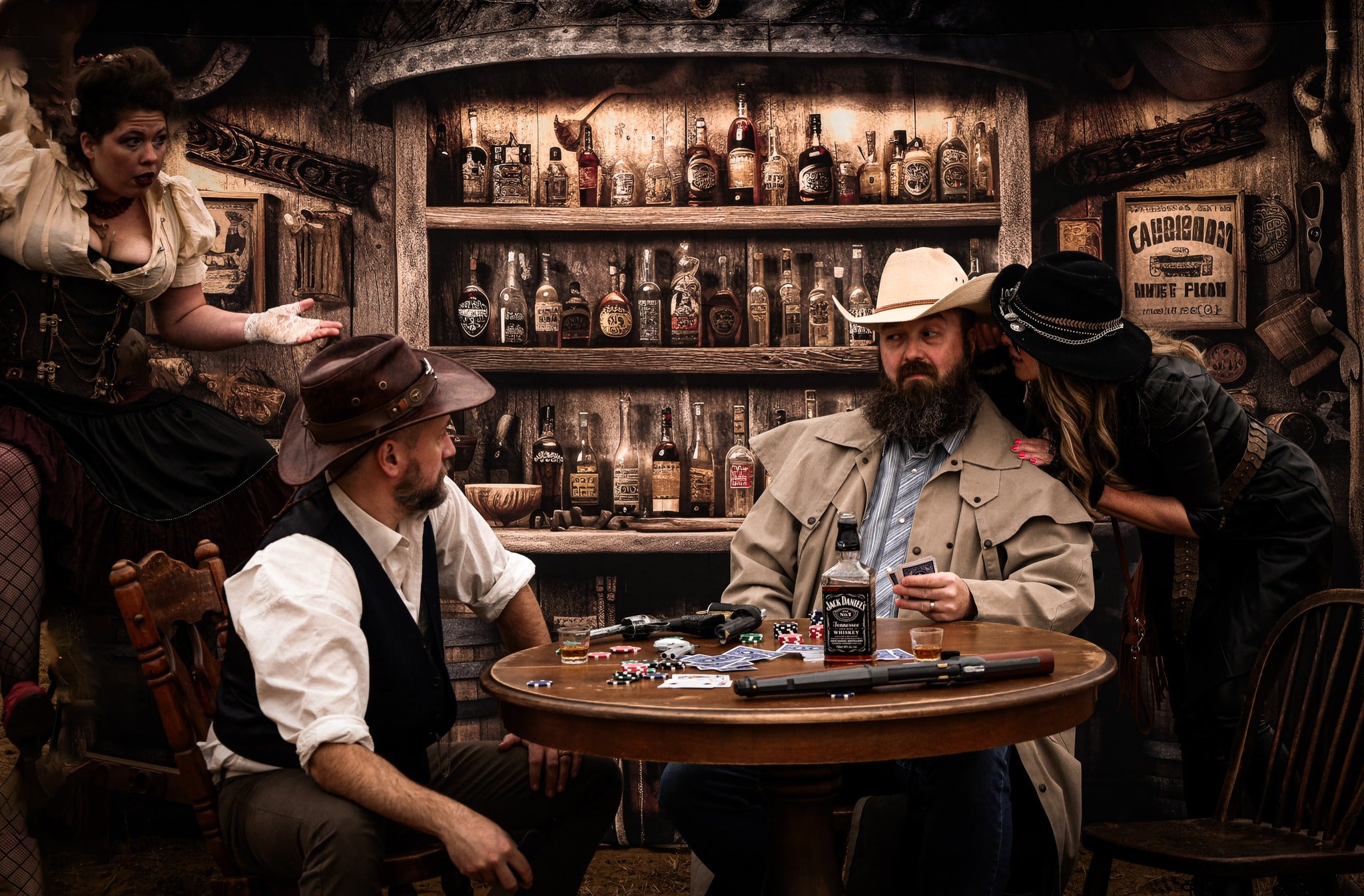 Kate Vieux Occidental Salon Mur Toile de fond conçue par Mandy Ringe - Kate Backdrop FR