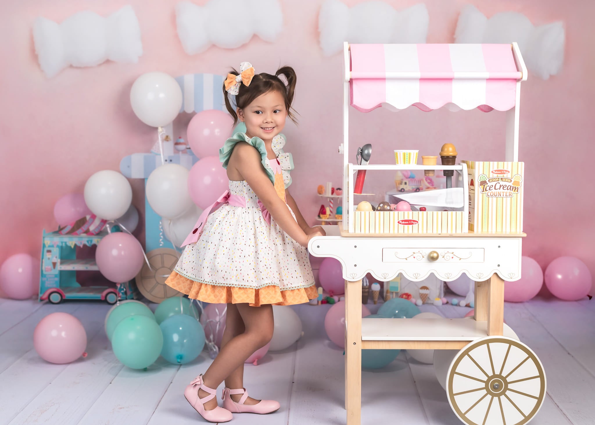 Kate Cake smash Crème Glacée Sucrée Enfant Toile de fond Conçu par Emetselch - Kate Backdrop FR