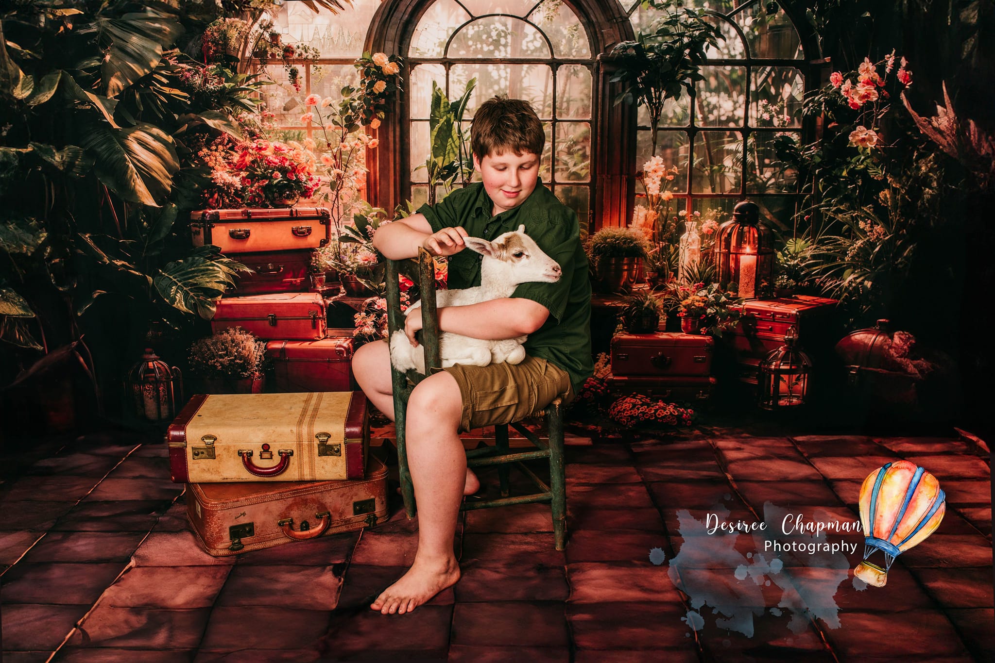 Kate Printemps Plante verte Fenêtre Chambre Toile de fond conçue par Chain Photographie - Kate Backdrop FR