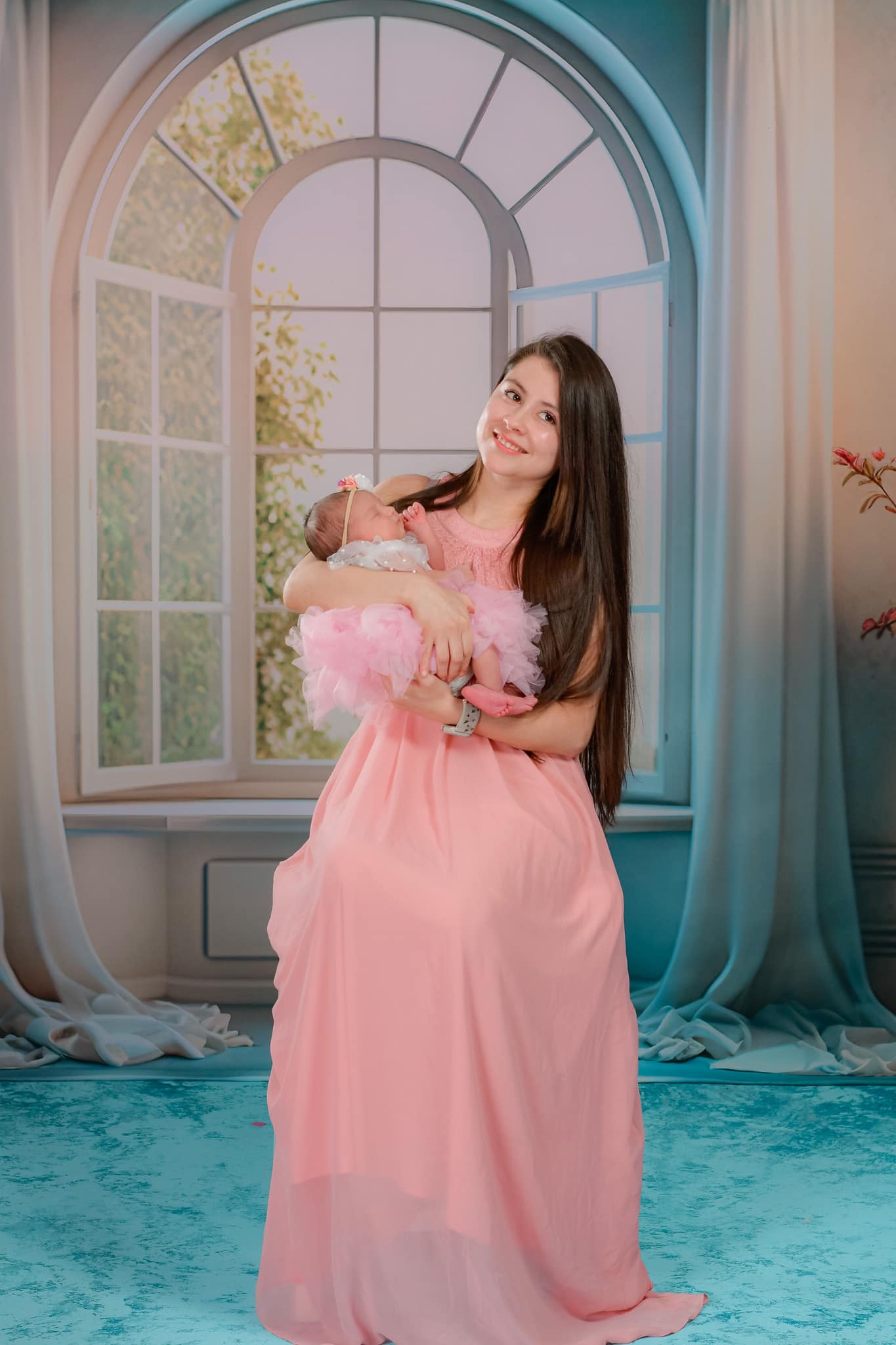 Kate Fenêtre Vase de fleur Ivoire Toile de fond Conçu par Chain Photographie - Kate Backdrop FR