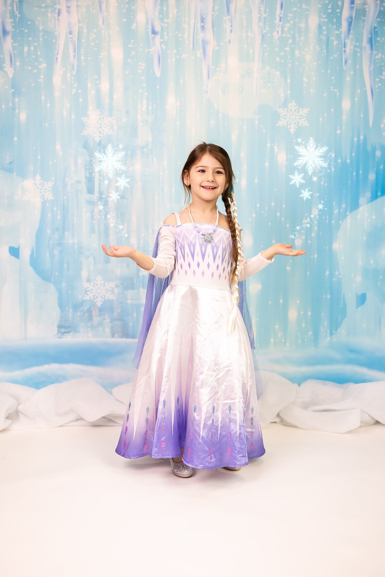 Kate Château Neige glacée Hiver Noël Toile de fond conçu par Jerry_Sina - Kate Backdrop FR