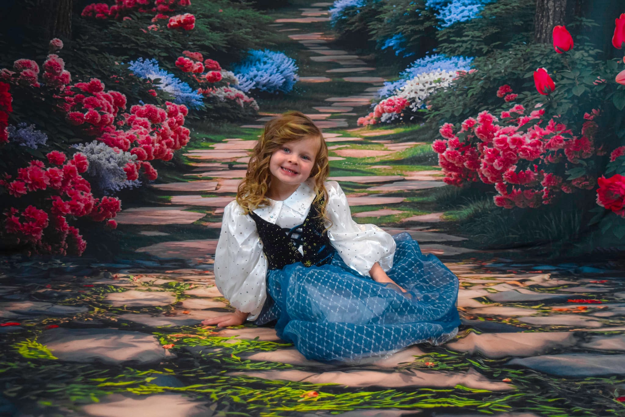Kate Printemps Fleurs Forêt Chemin Toile de fond conçue par Chain Photographie - Kate Backdrop FR