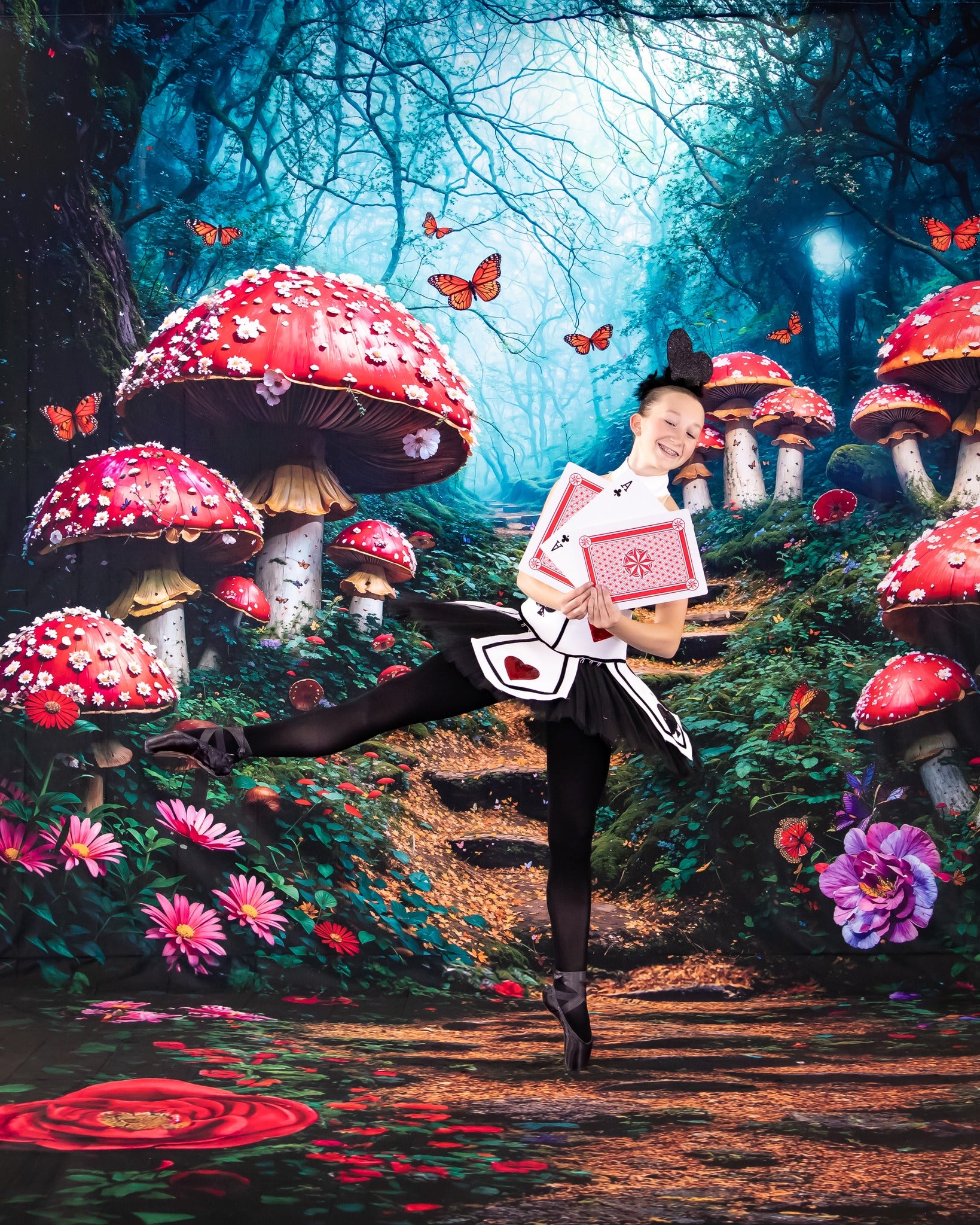 Kate Conte de fées Forêt Champignon Chemin Toile de fond conçue par Chain Photographie - Kate Backdrop FR