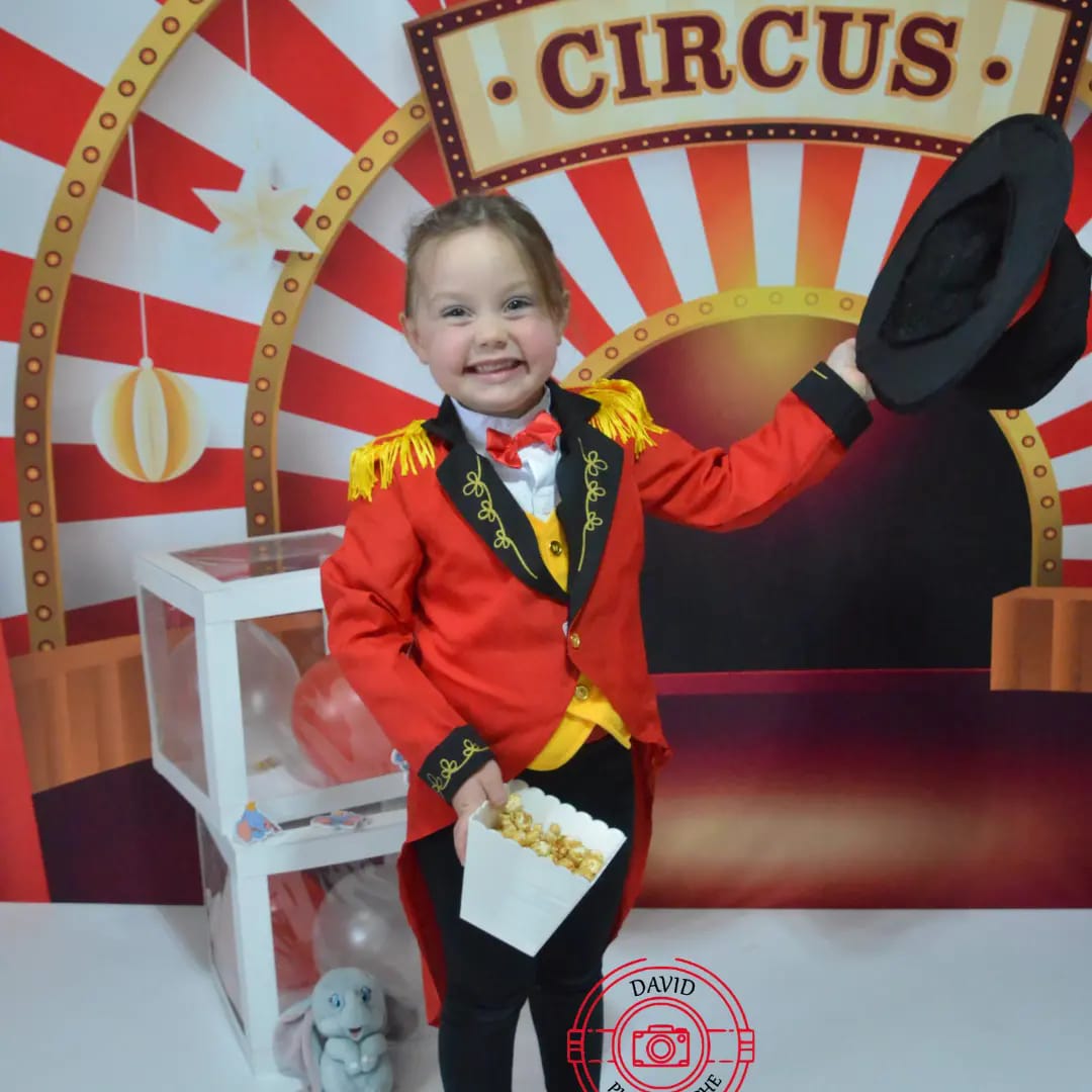 Kate Rouge Scène Cirque Enfant Toile de fond pour la photographie - Kate Backdrop FR