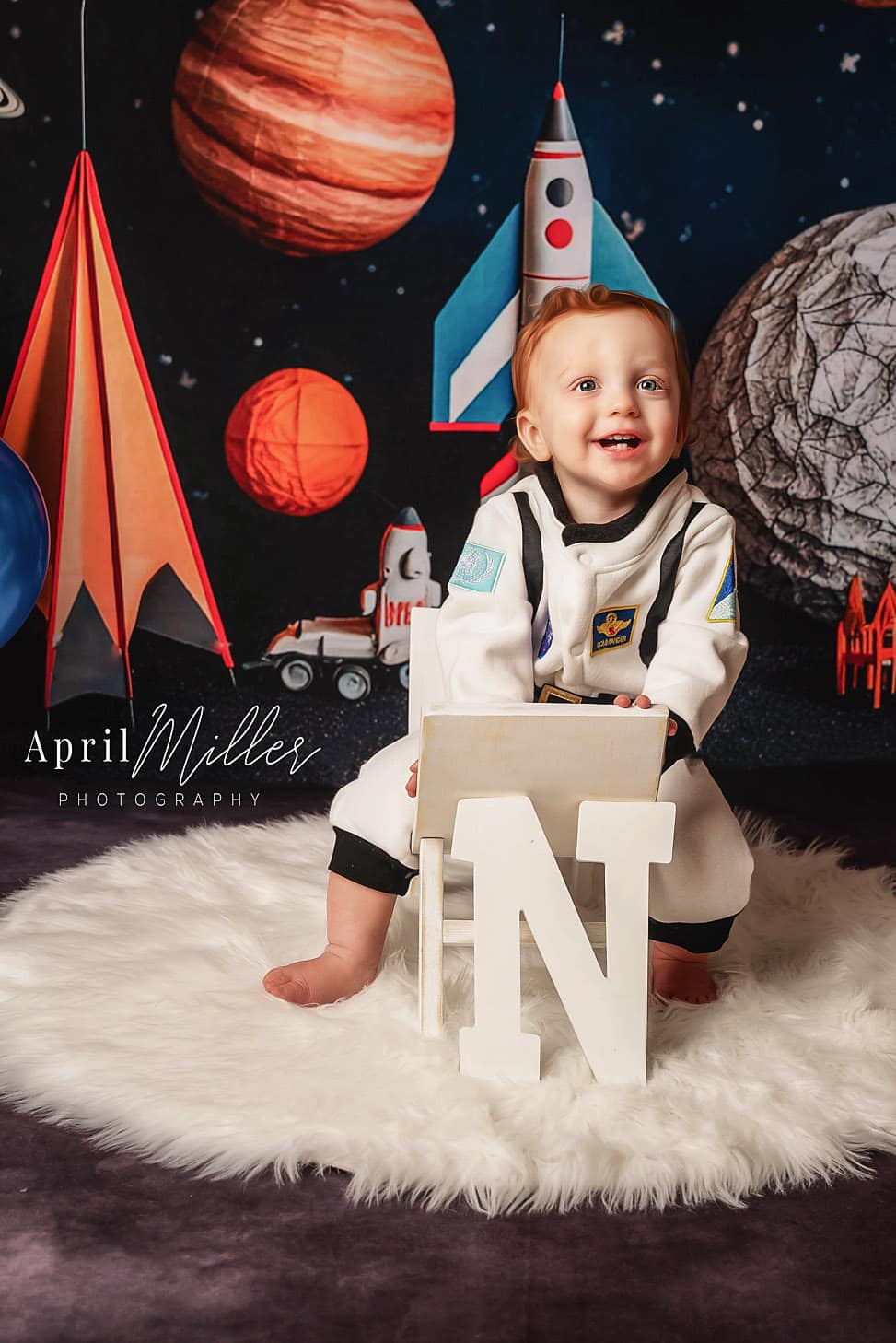 Kate Astronaute Univers Fusée Planètes Toile de fond pour la photographie - Kate Backdrop FR