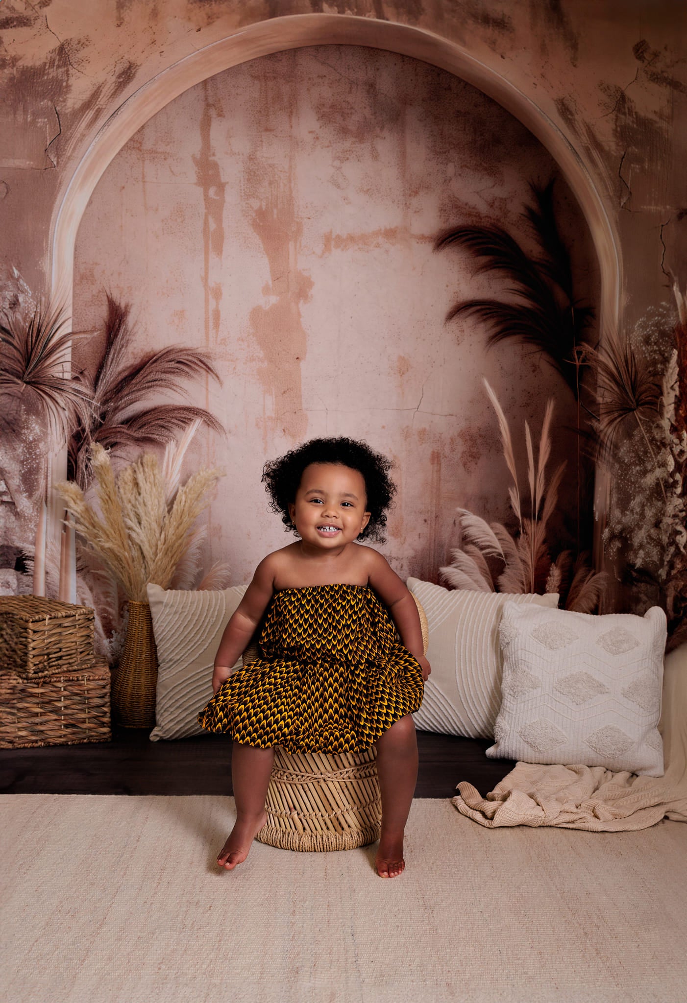 Kate Style bohème Arche Fête des mères Beige Toile de fond conçue par Patty Robert - Kate Backdrop FR