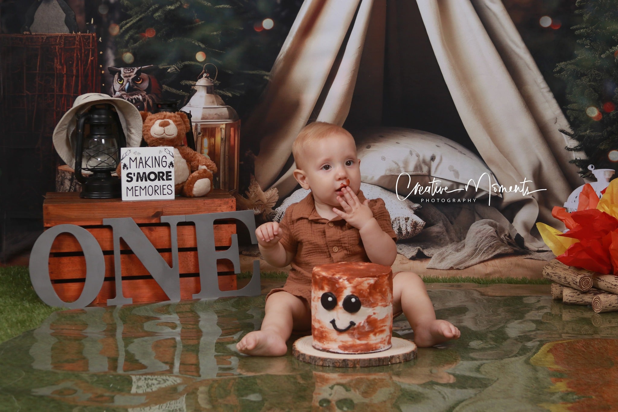 Kate Cake smash Camping Tente Aventure Toile de fond conçue par Chain Photographie - Kate Backdrop FR