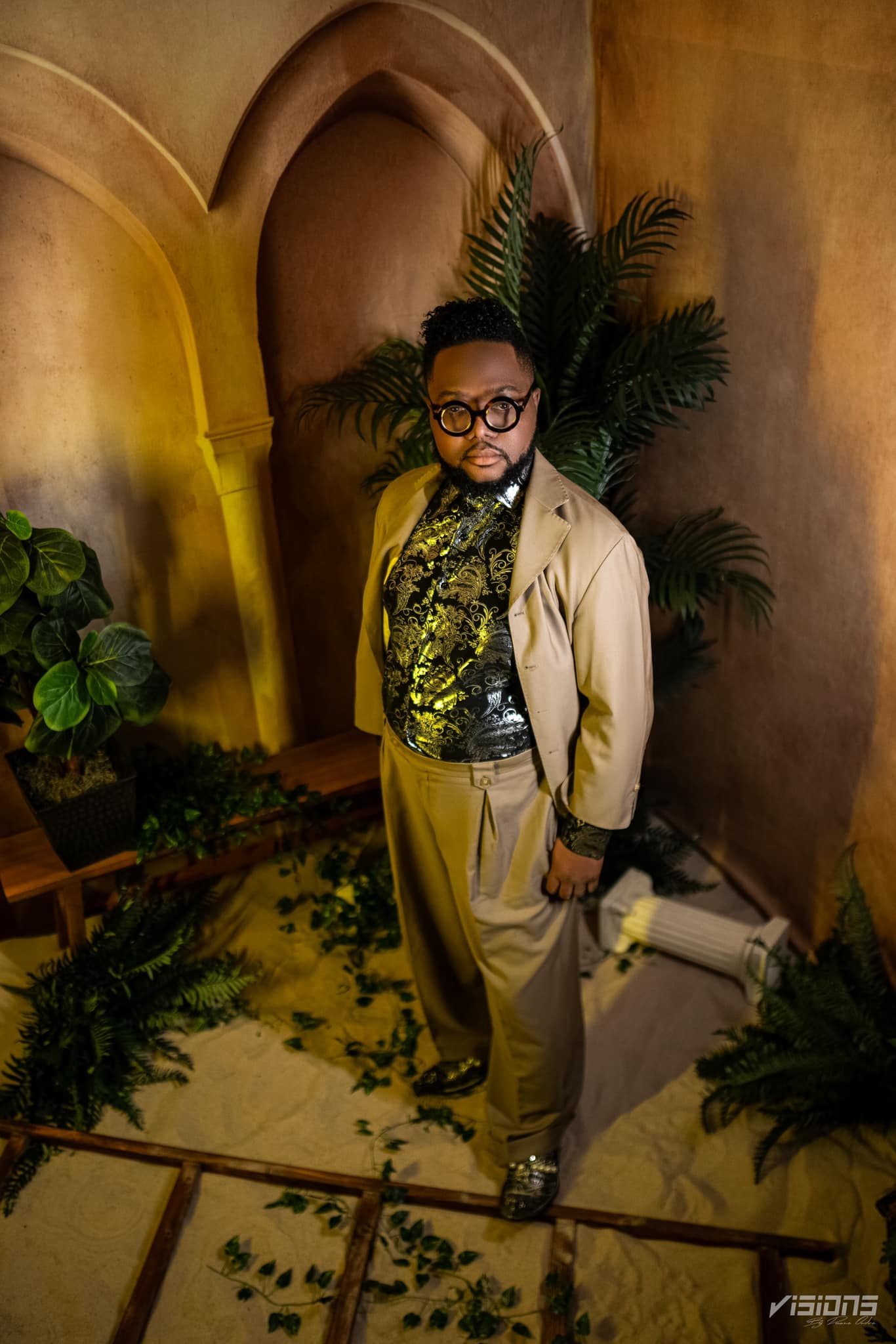 Kate Rétro Beige Mur en arc Simple Toile de fond conçue par Chain Photographie - Kate Backdrop FR