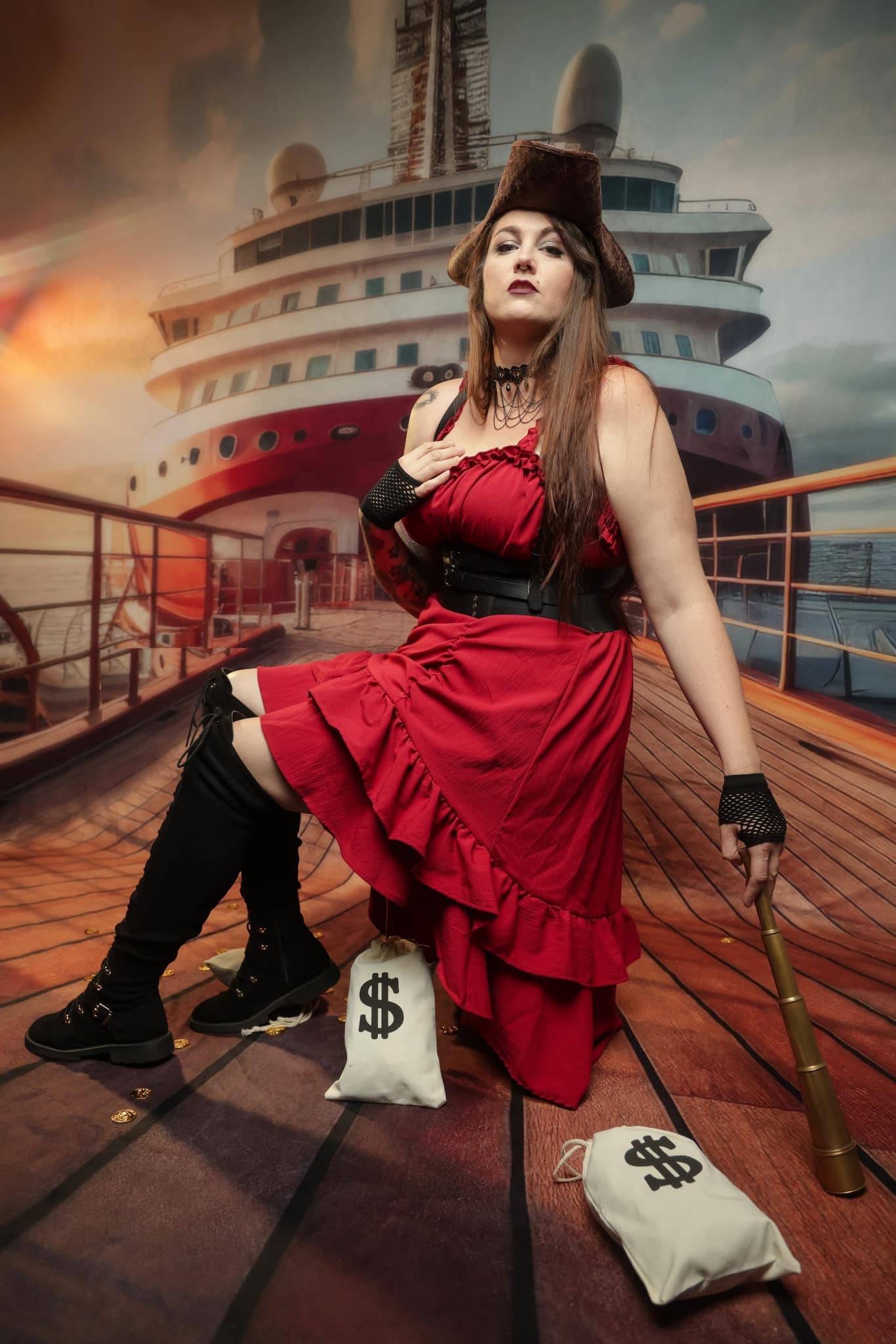 Kate Sweep Mur-à-Sol Croisière avec moi Bateau Voyage Toile de fond conçue par Lidia Redekopp - Kate Backdrop FR