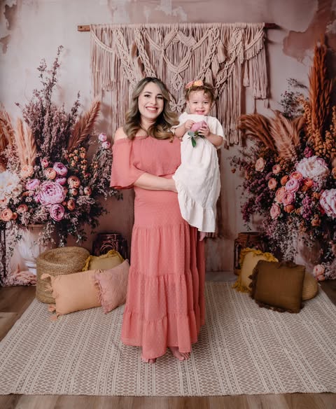 Kate Bohème Floral Macramé Herbe des Pampas Toile de fond conçue par Emetselch - Kate Backdrop FR