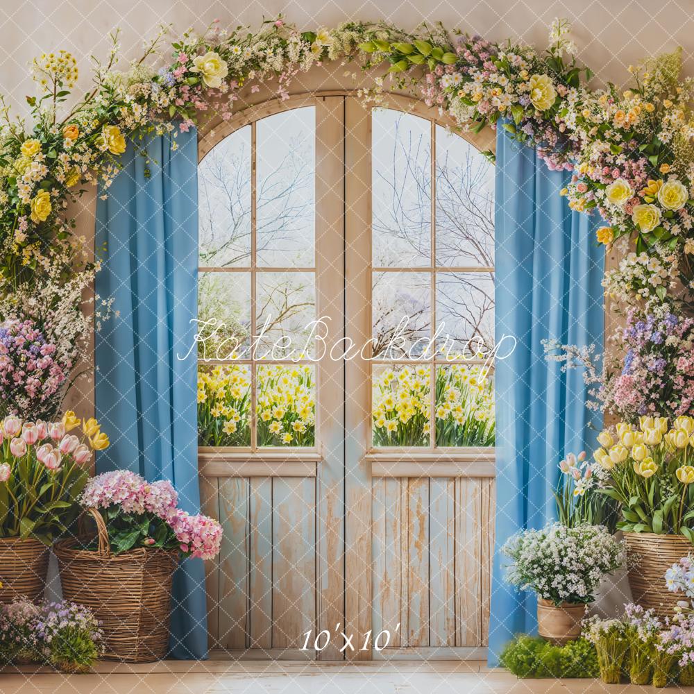 Kate Printemps Porte Jardin Fleurs Toile de fond conçue par Emetselch