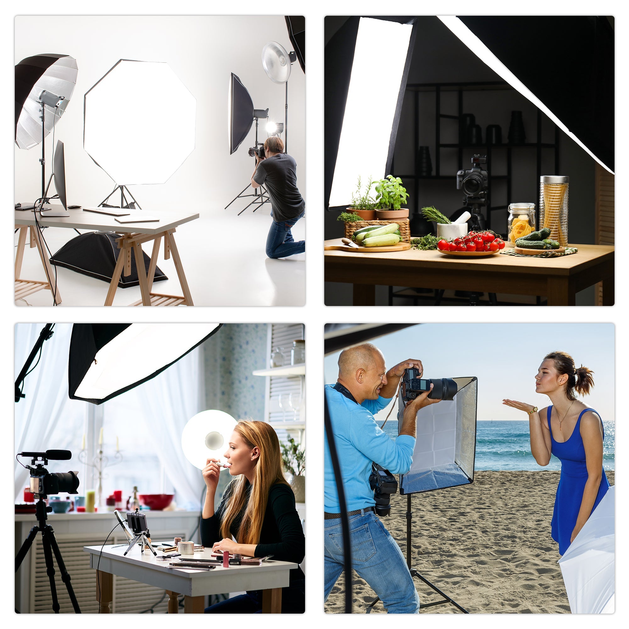 Kate Support Lumière à Air Comprimé et Pliable 2,6m(8,5pi)-Connexion 1/4 de Pouce