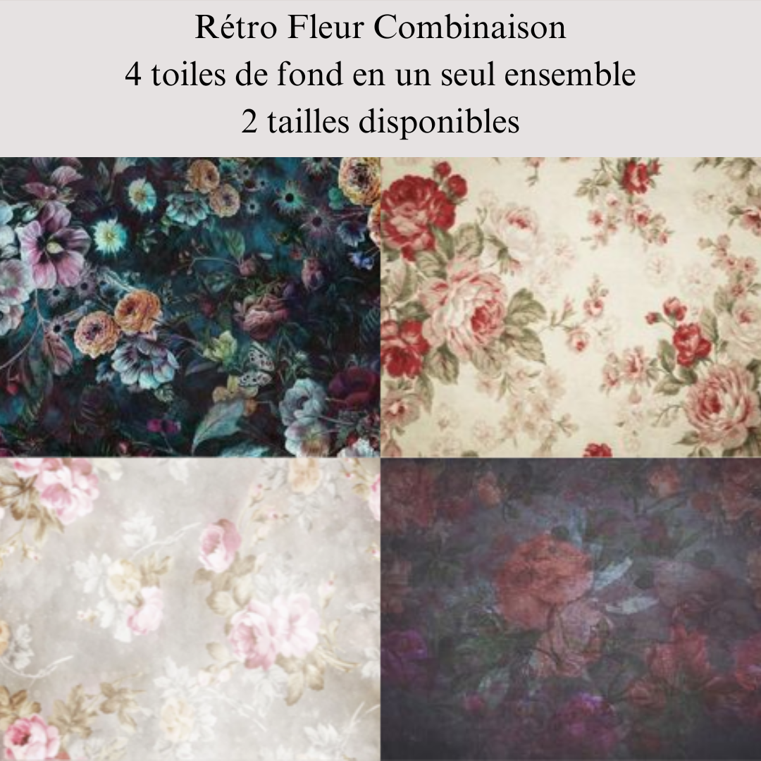 Kate Rétro Fleur Combinaison Toiles de fond pour la photographie - Kate Backdrop FR