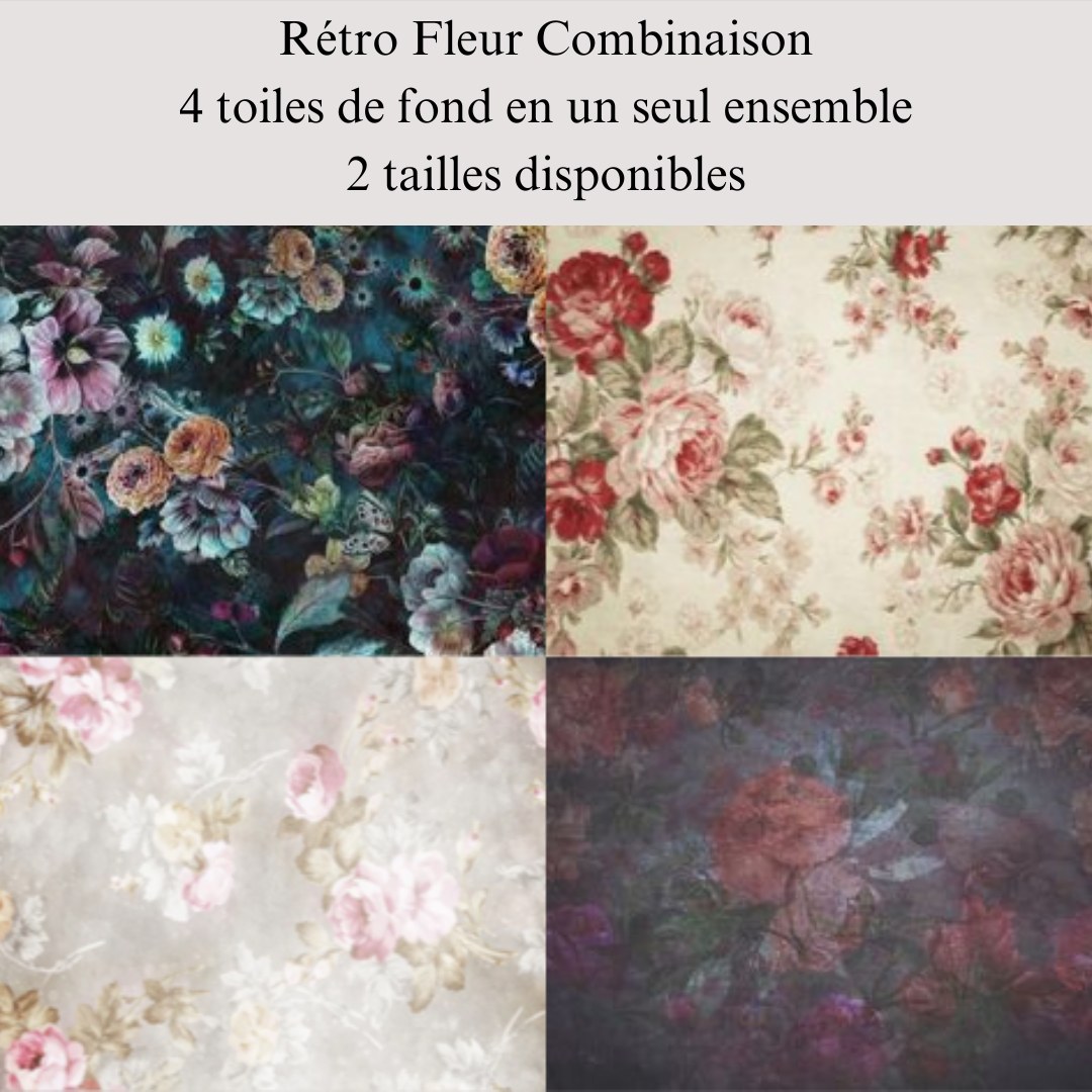 Kate Rétro Fleur Combinaison Toiles de fond pour la photographie