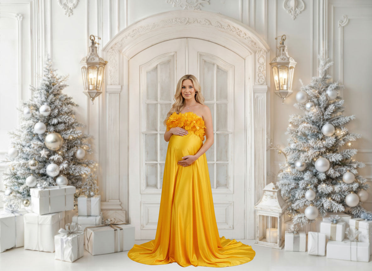 Kate Soie Synthétique Sans bretelles Robe de Grossesse pour Séance Photo - Kate Backdrop FR