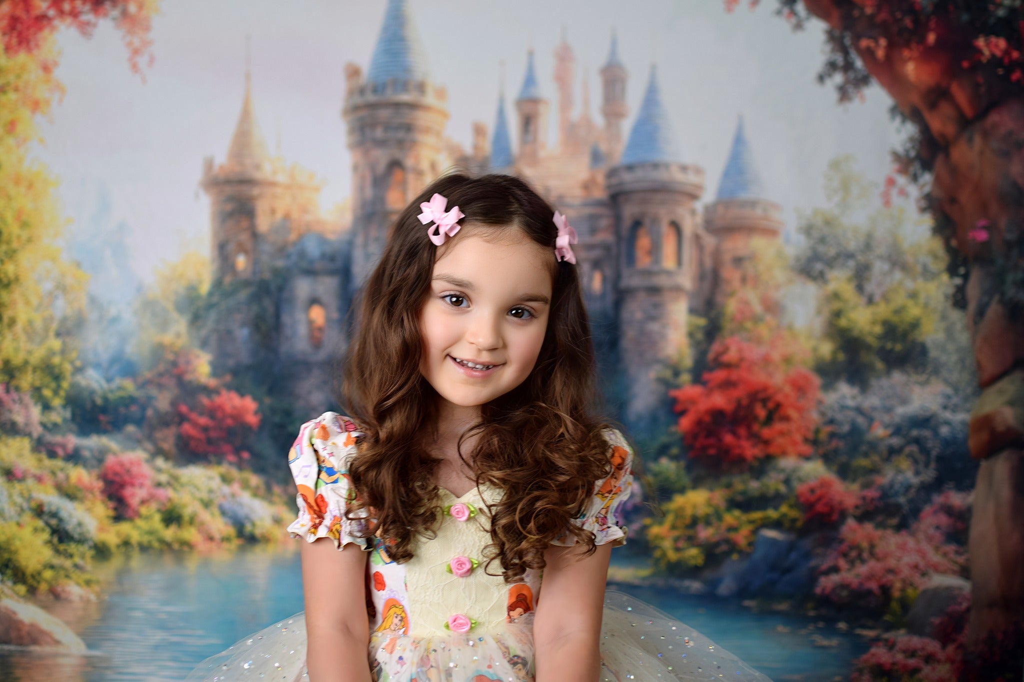 Kate Conte de fées Château Arche Jardin Toile de fond conçue par Emetselch - Kate Backdrop FR