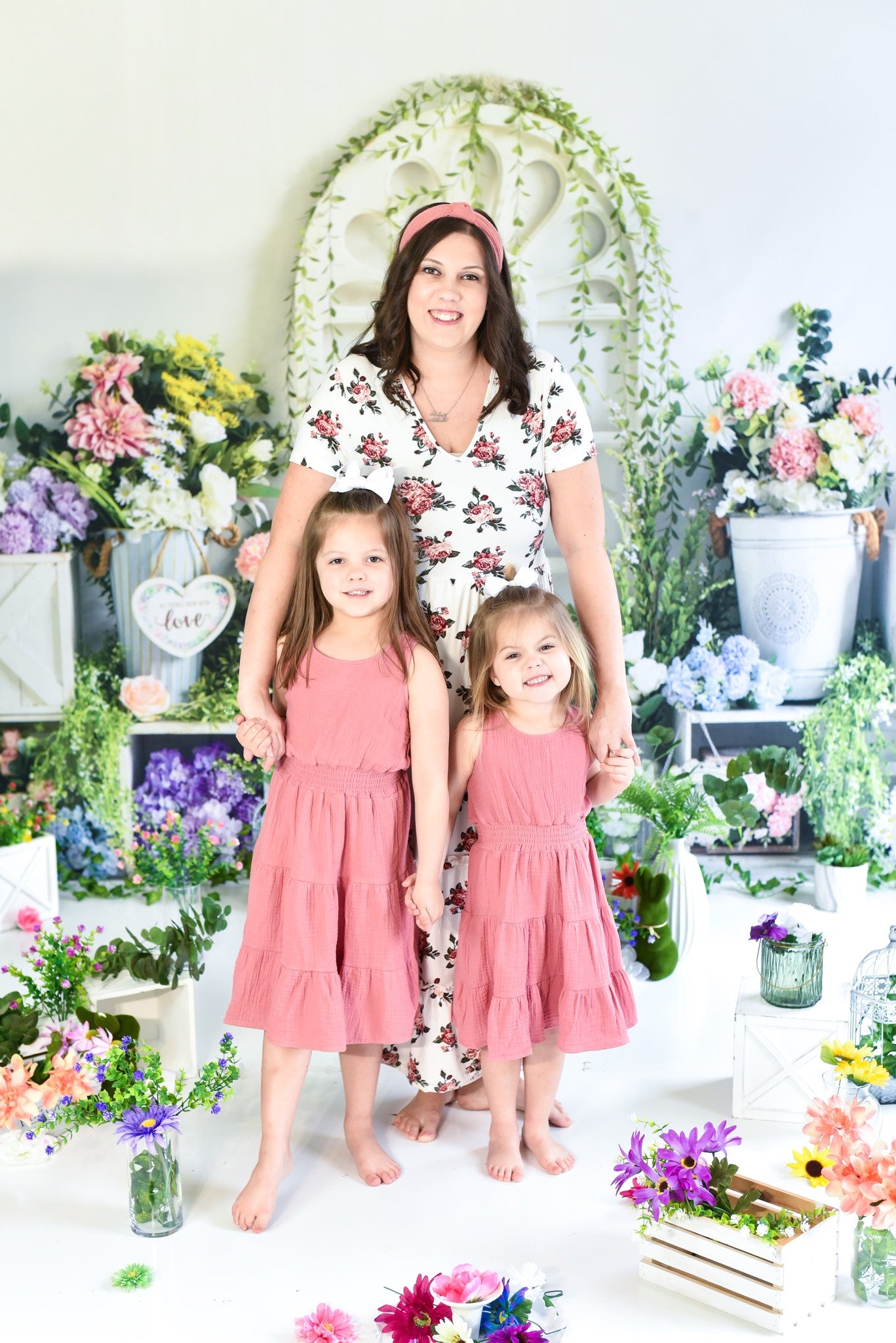 Kate Jardin Fleurs Printemps Porte Blanc Toile de fond conçu par Emetselch - Kate Backdrop FR