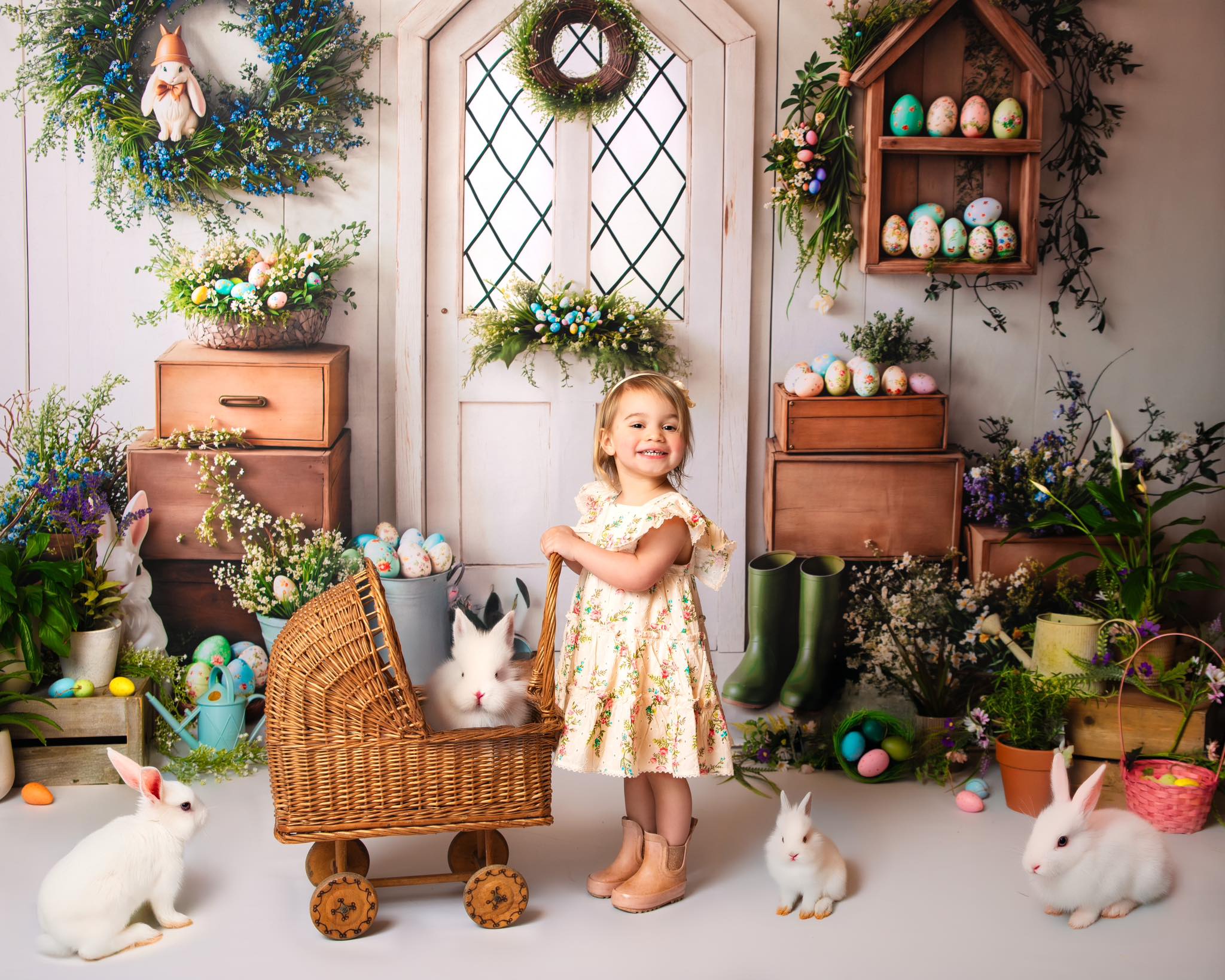 Kate Pâques Lapin Printemps Porte Toile de fond conçue par Emetselch - Kate Backdrop FR