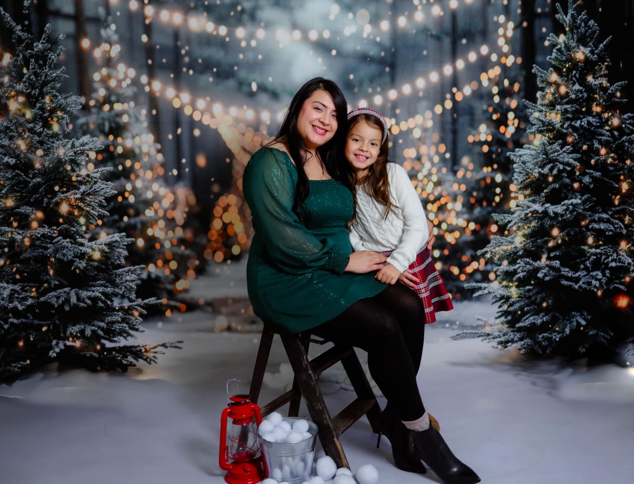 Offres Éclair #4 Kate Hiver Noël Extérieur Forêt Neige Lumière Toile de fond conçue par Emetselch - Kate Backdrop FR