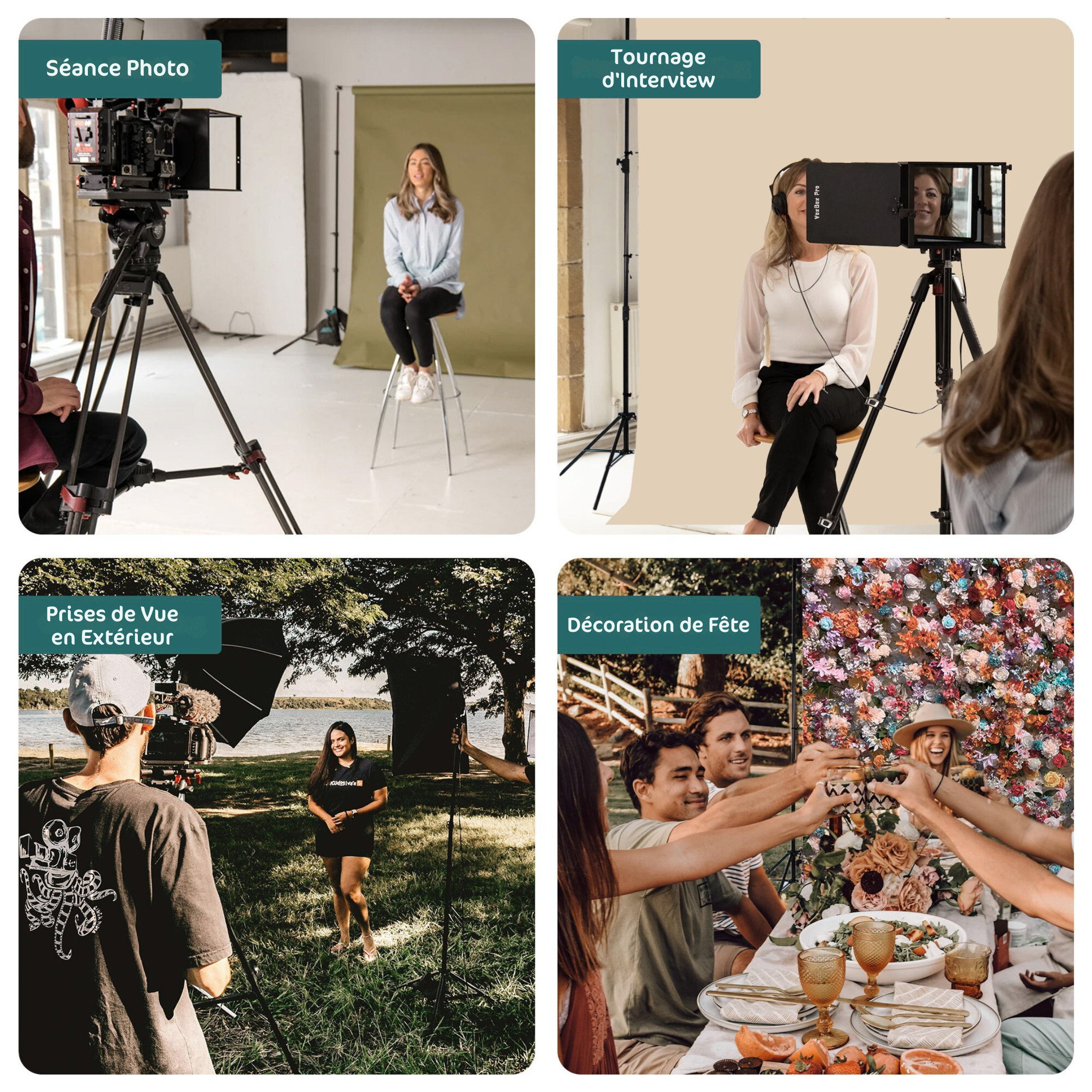 Kate 300x260mm(LxH) Kit de Support de Fond Robuste Réglable Photographie avec 8 Pinces & 2 Sacs de Sable