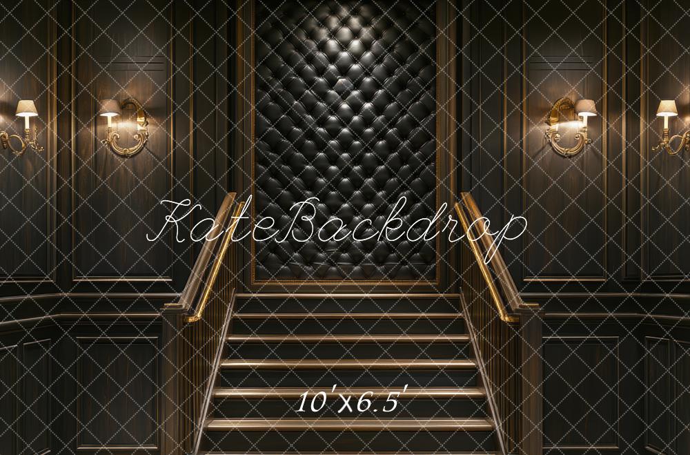 Kate Escalier Mur Matelassé Lumières Toile de fond conçue par Mini MakeBelieve