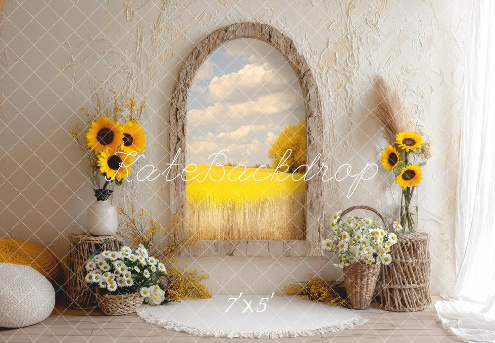 Kate Automne Arche Tournesols Fleurs Toile de fond conçue par Mini MakeBelieve - Kate Backdrop FR
