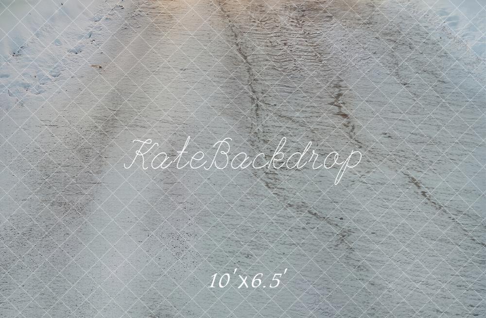 Kate Chemin Neige Blanc Texture Sol Toile de fond conçue par Kate Image - Kate Backdrop FR