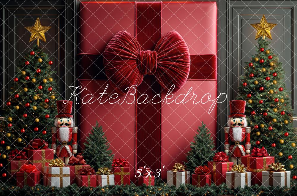 Kate Sapin de Noël Cadeaux Casse-Noisette Toile de fond conçue par Mini MakeBelieve - Kate Backdrop FR
