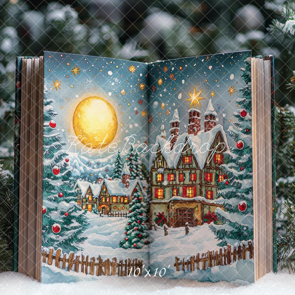 Kate Noël Livre Contes de fées Neige Toile de fond conçue par Mini MakeBelieve - Kate Backdrop FR