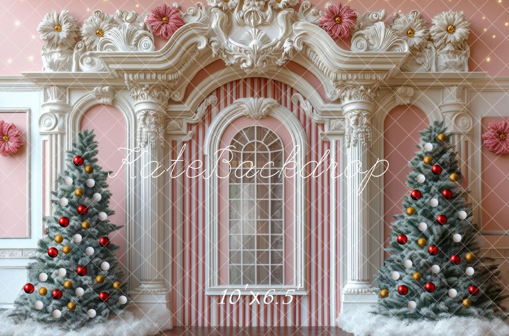 Kate Sapin de Noël Palais Rétro Arche Toile de fond conçue par Mini MakeBelieve - Kate Backdrop FR