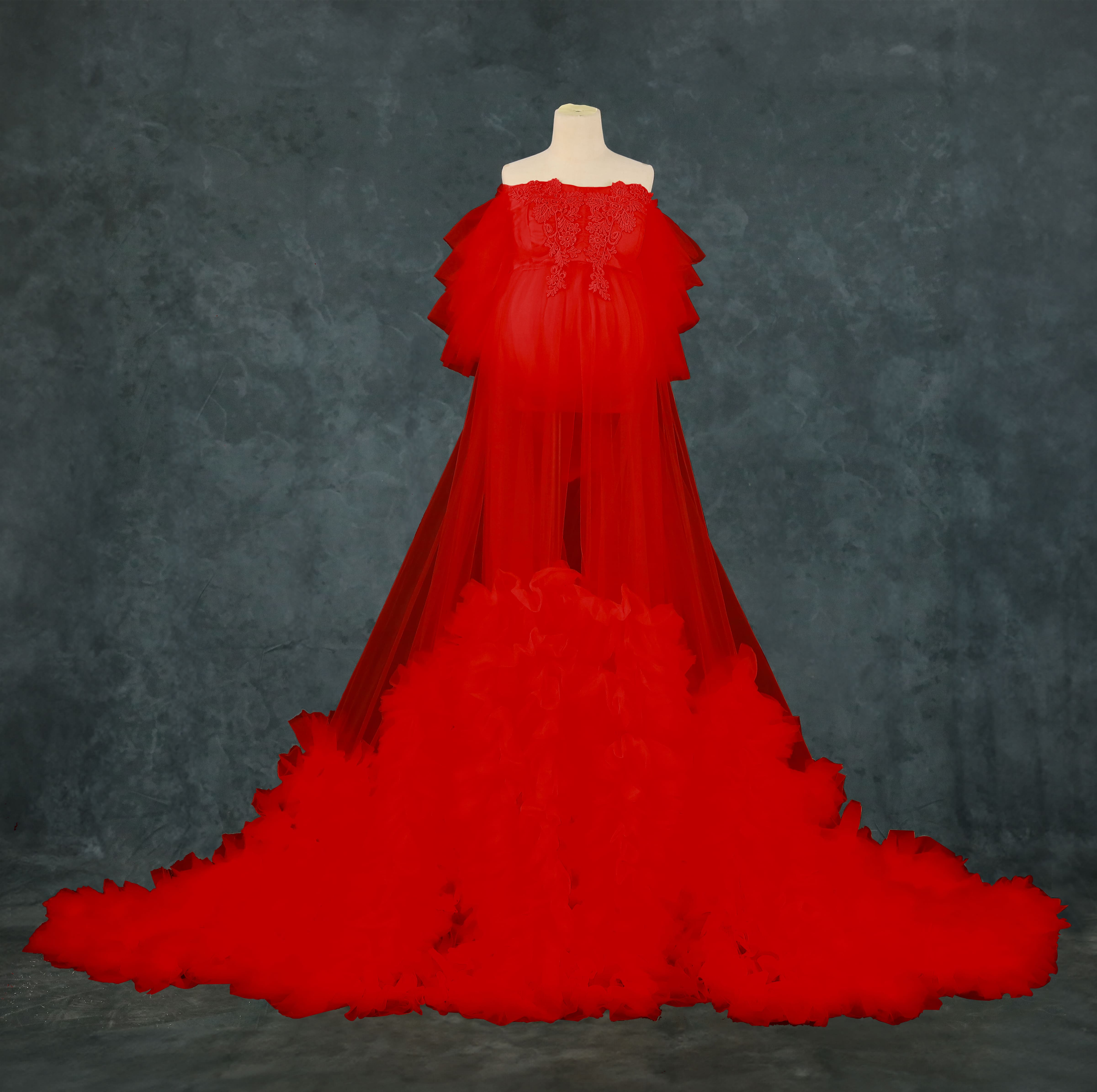 Kate Sans bretelles Maille Longue Robe de Grossesse pour Séance Photo - Kate Backdrop FR