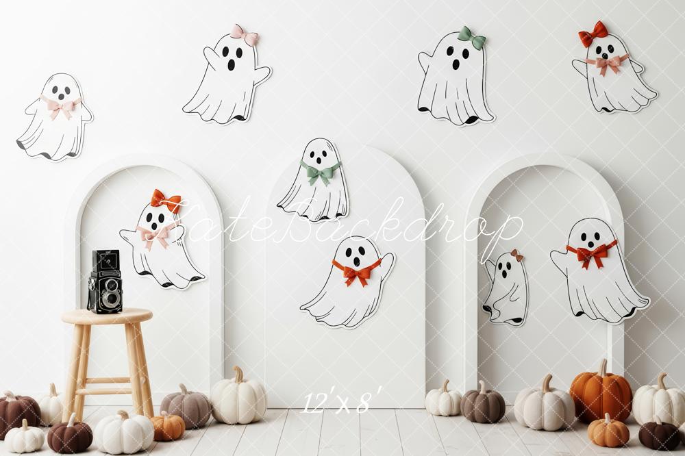 Kate Halloween Fantômes Citrouilles Arche Toile de fond conçue par Patty Roberts