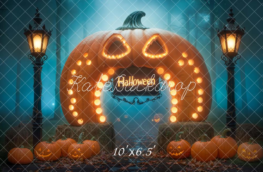 Kate Halloween Citrouille Arche Lampadaires Toile de fond conçue par Emetselch - Kate Backdrop FR