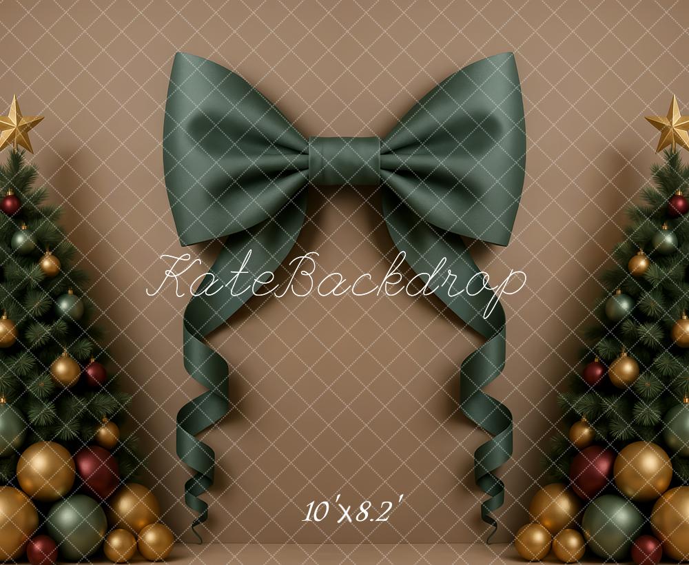 Kate Noël Sapins Boules Nœud Toile de fond conçue par Patty Roberts