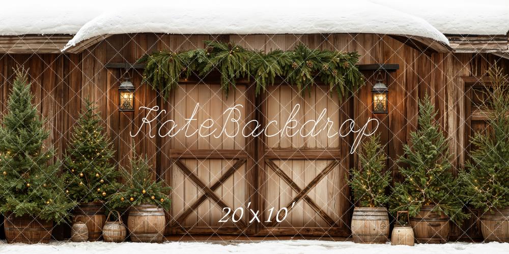 Kate Hiver Grange Porte Lanternes Toile de fond conçue par Emetselch