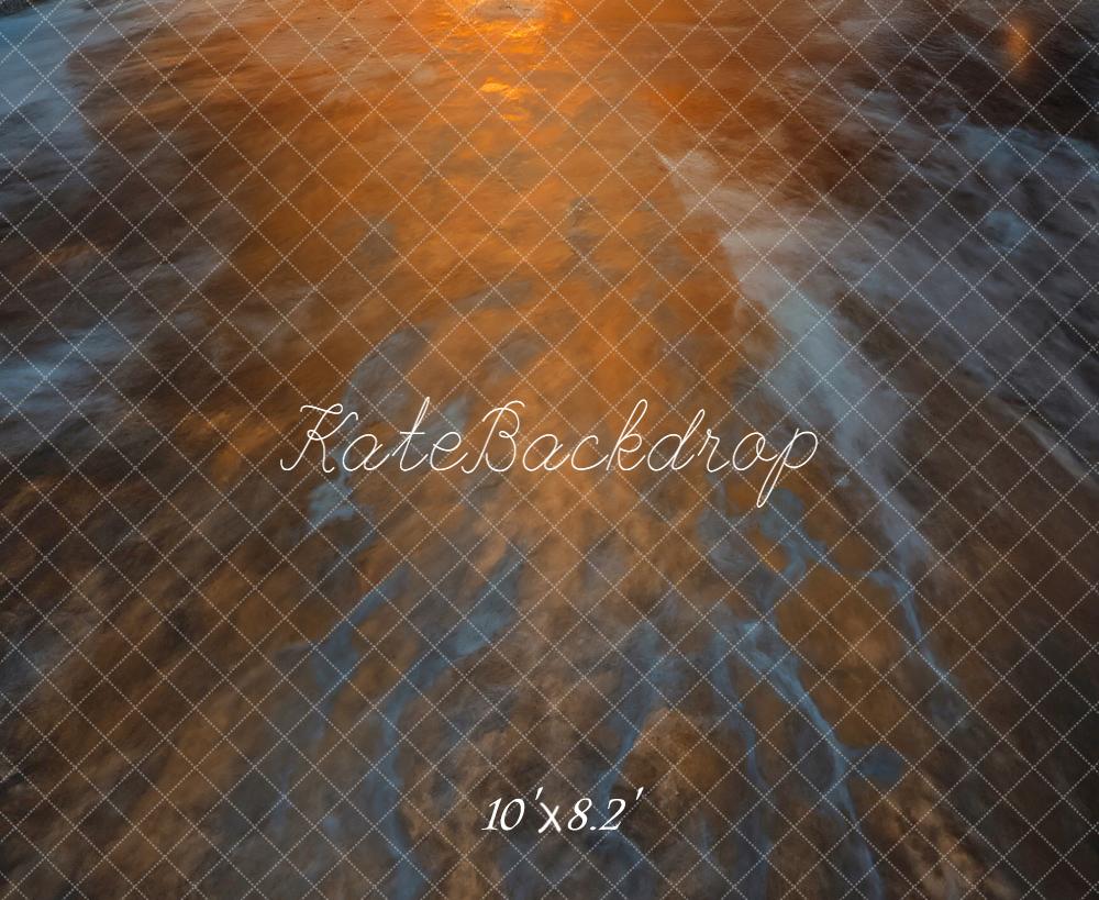 Kate Lumière Reflet Orange Sol Toile de fond conçue par Emetselch - Kate Backdrop FR