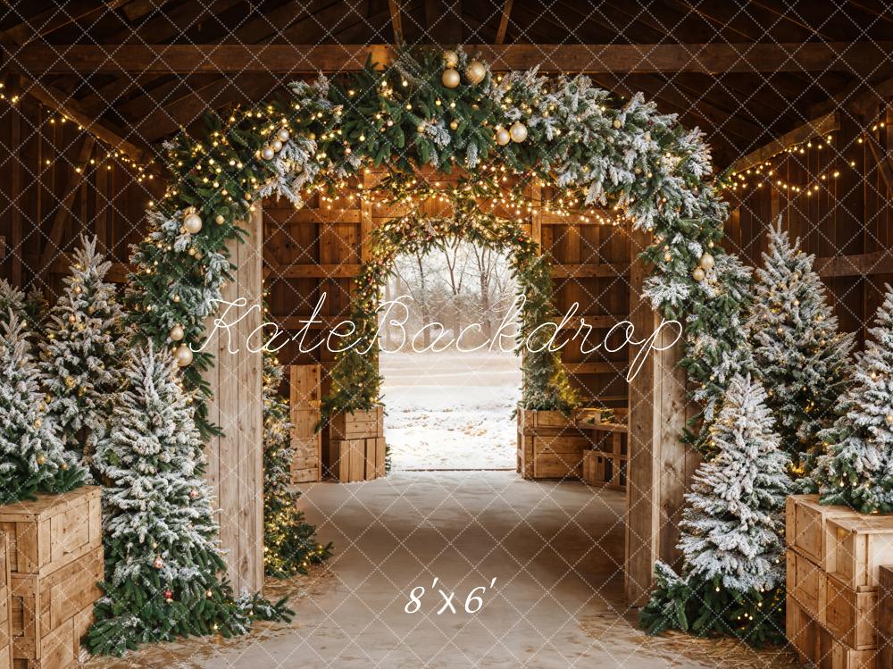 Kate Noël Arche Lumière Sapins Toile de fond en Polar conçue par Emetselch