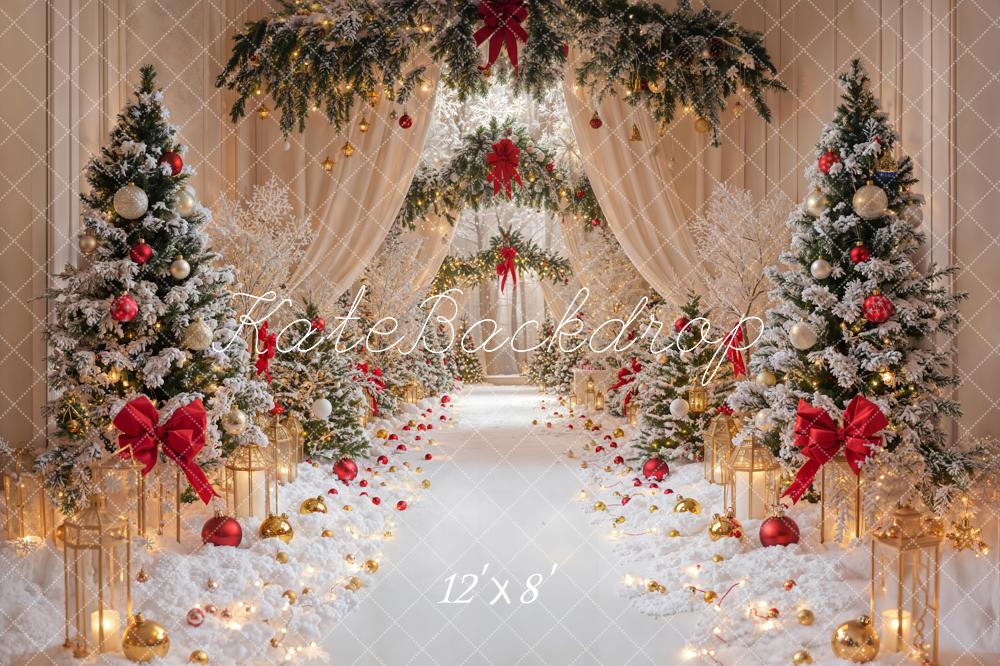Kate Noël Sapins Neige Décor Toile de fond en Laine conçue par Emetselch - Kate Backdrop FR